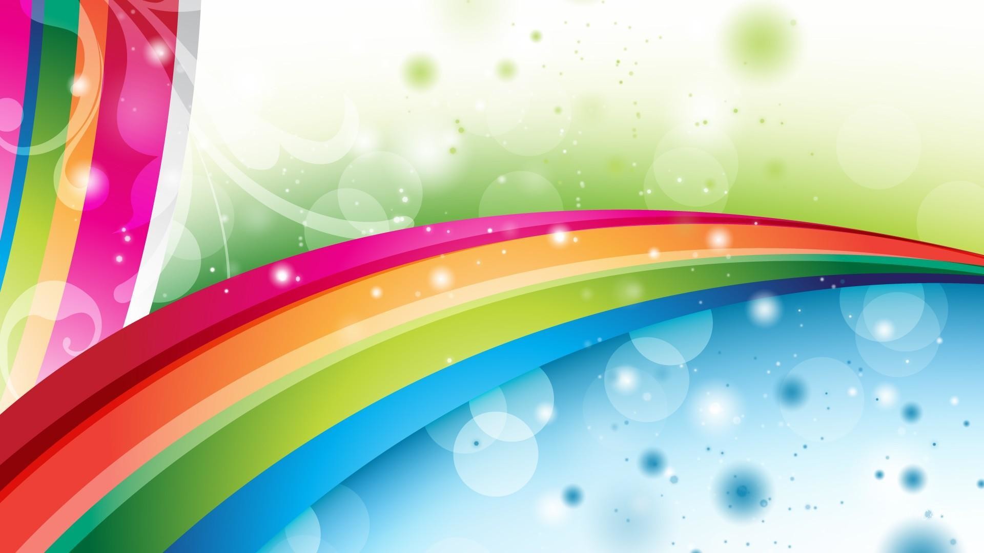 Arcobaleno, Vettoriale, Bolle, Arte digitale, Full HD 1080p, sfondo desktop