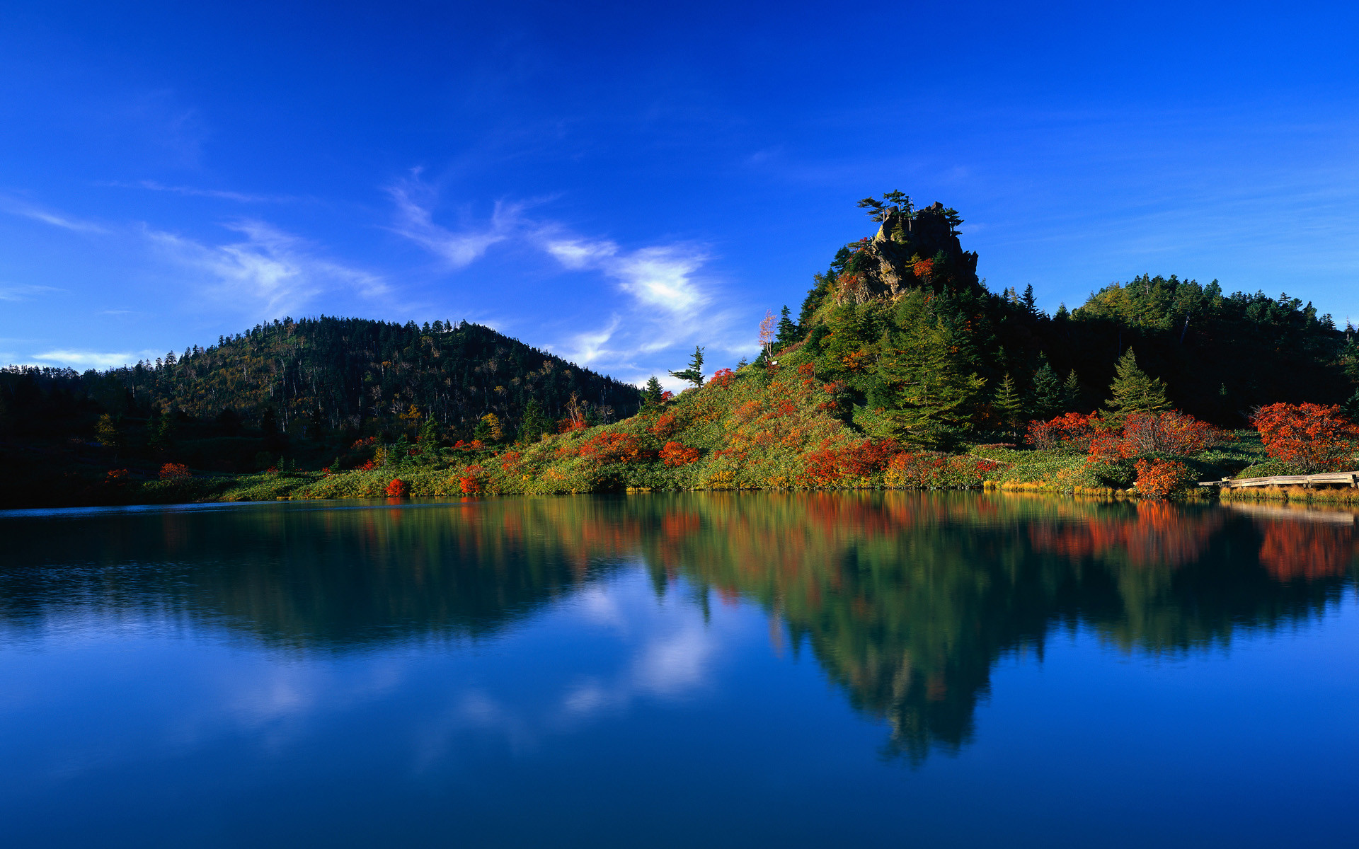 Lago, Riflesso, Paesaggio, Full HD, sfondo Windows 7