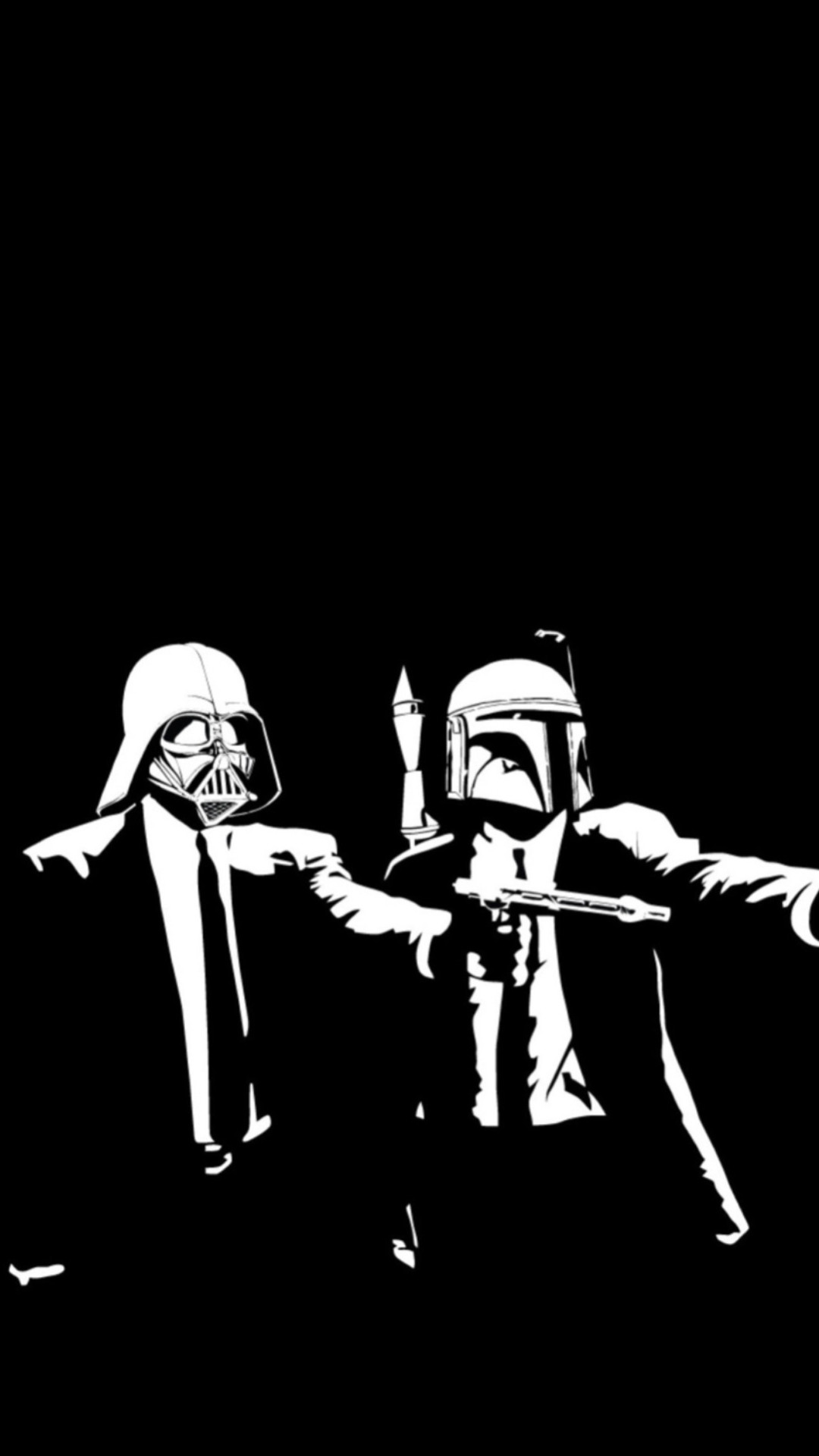 Pulp Fiction, Darth Vader, Boba Fett, Parodia, Full HD, sfondo per iPhone e Android