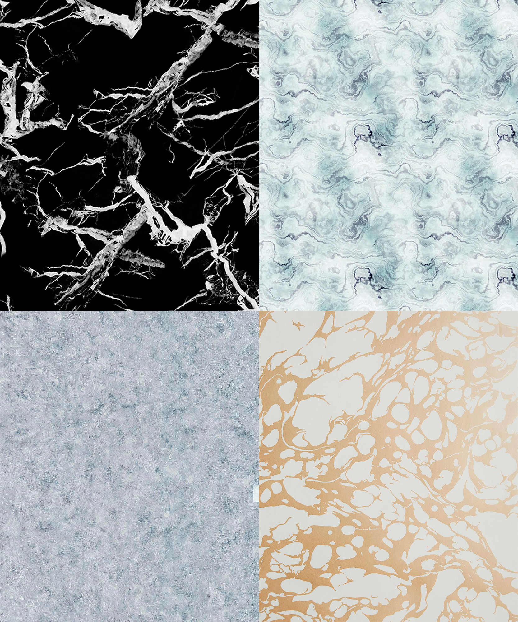 Collage, Marmo nero, Marmo dorato, Texture, QHD+, sfondo per iPad e tablet