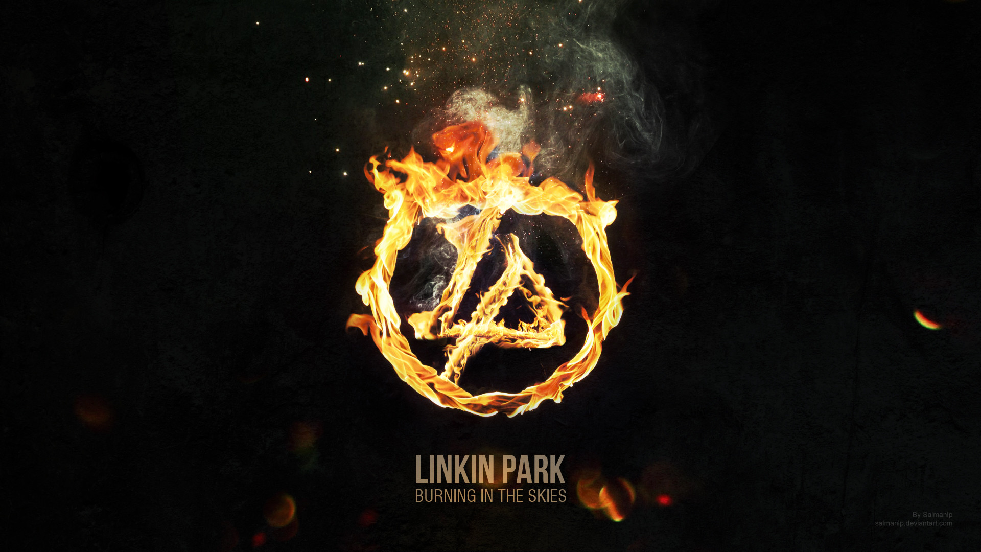 Linkin Park, Burning in the Skies, Logo Linkin Park, Fuoco, Full HD, sfondo Windows 11