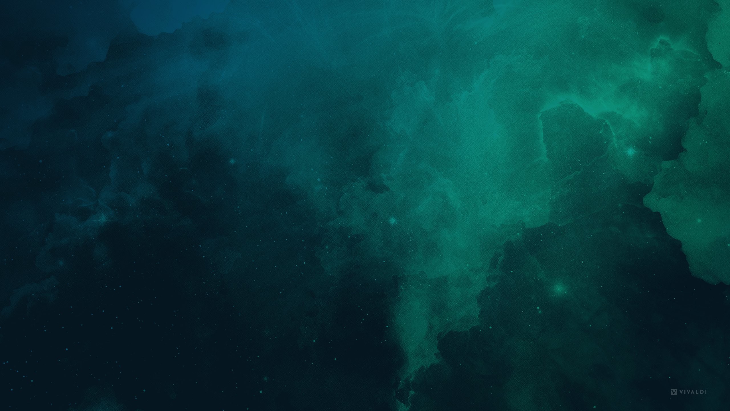 Nebulosa, Verde acqua, Spazio, 2560x1440, immagine di sfondo