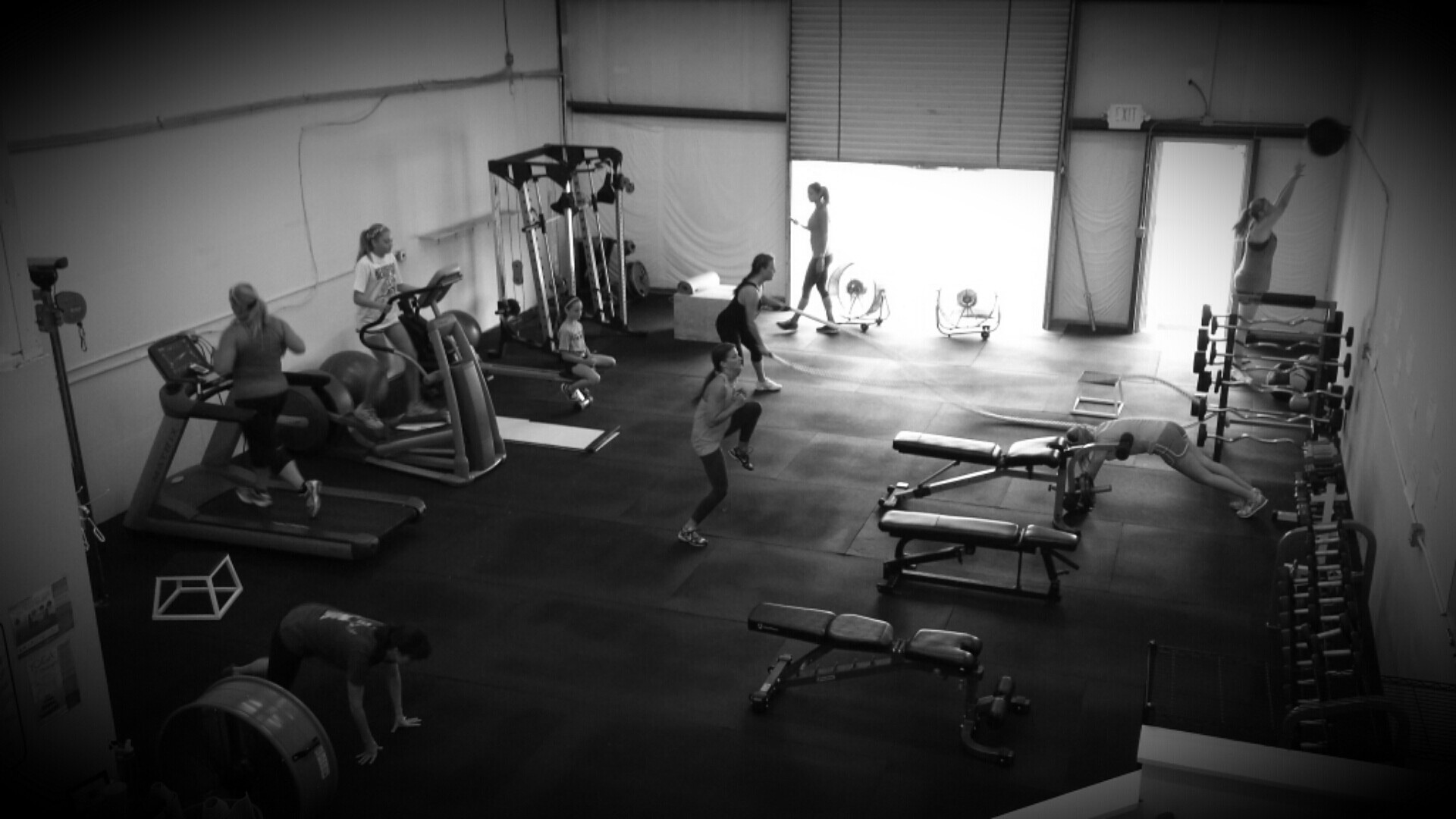 Palestra, Attrezzi, Bianco e nero, Allenamento, Full HD, sfondo per PC e portatile
