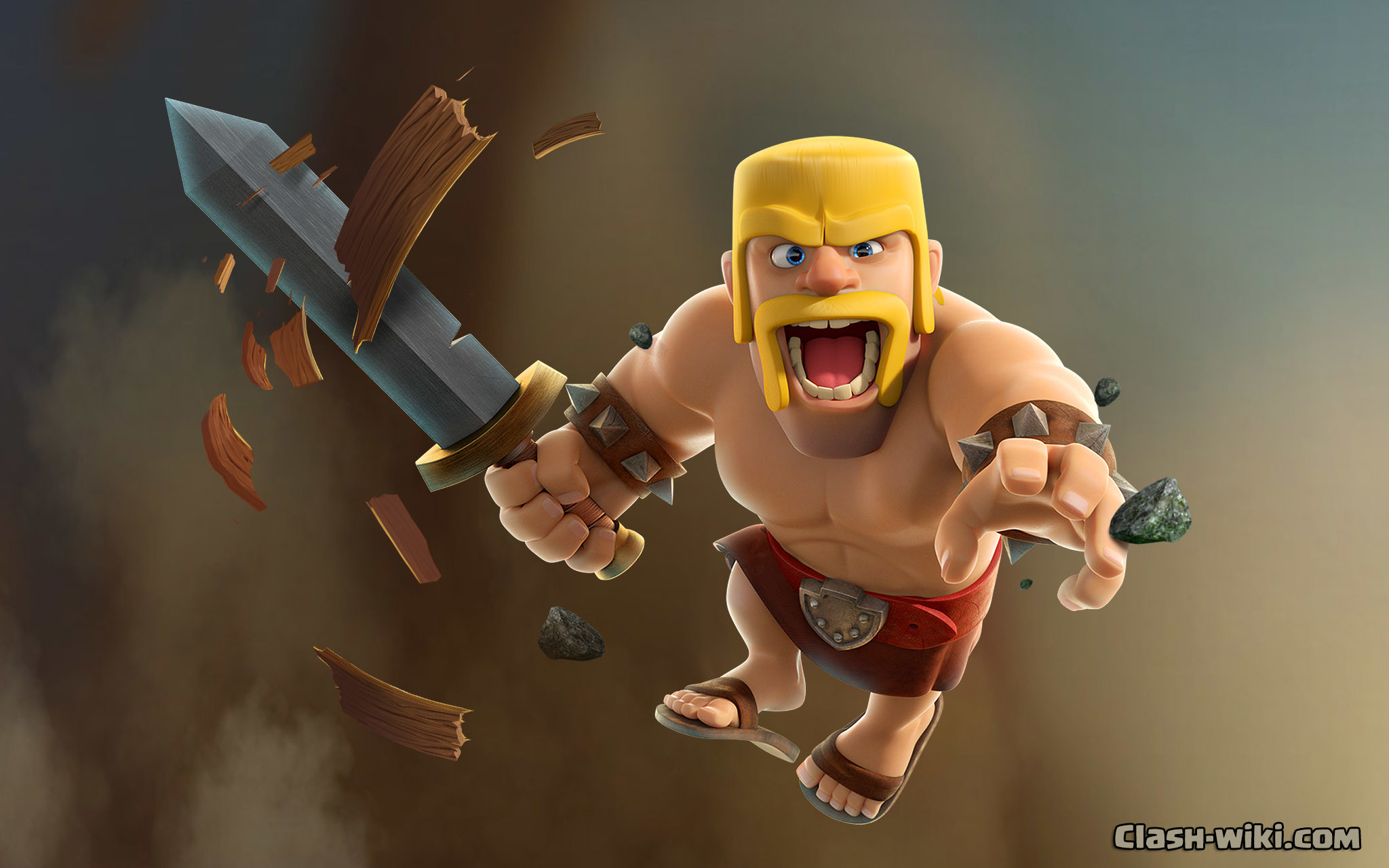 Barbaro, Clash of Clans, Spada, Urlo, Full HD, wallpaper desktop