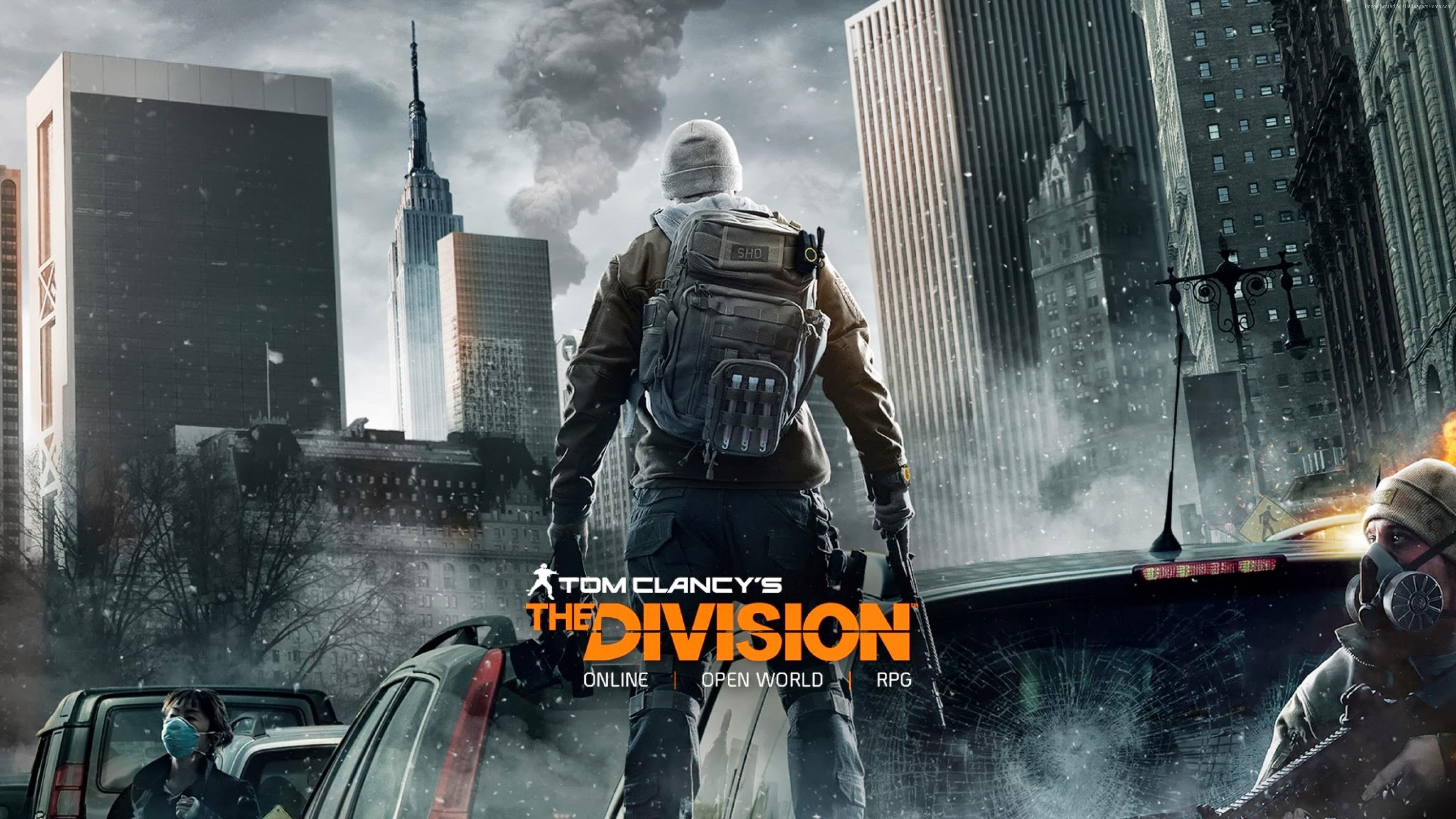Tom Clancy's The Division, Agente, Empire State Building, Logo, 4K, wallpaper per portatile
