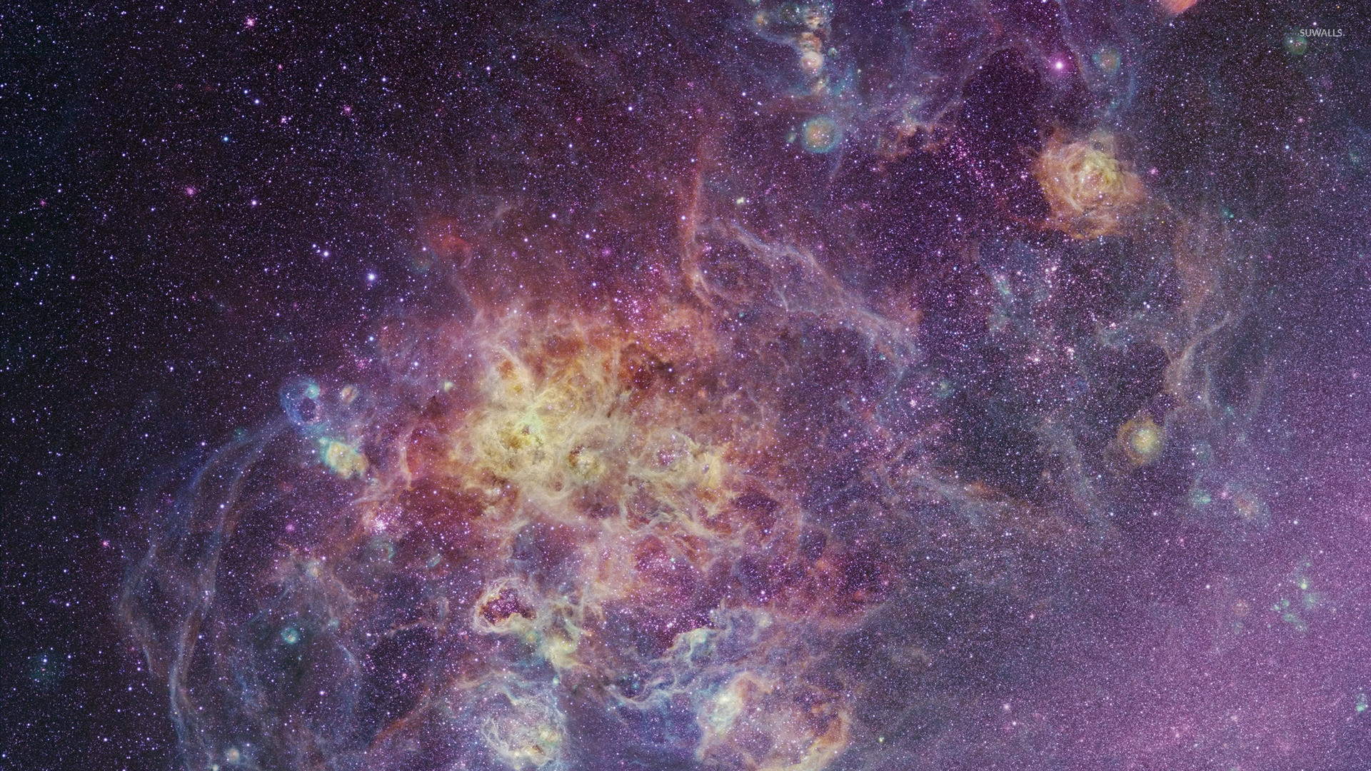 Nebulosa, Spazio, Viola, Stelle, Full HD, sfondo per PC