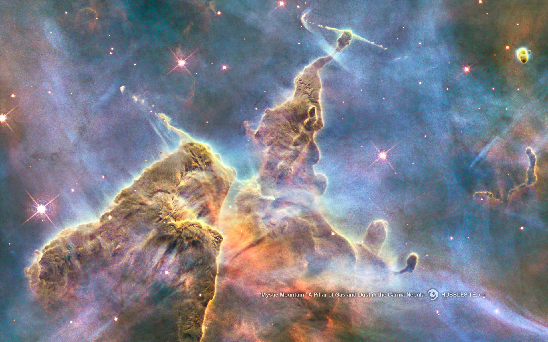 Nebulosa della Carena, Mystic Mountain, Hubble, Pilastri di gas, sfondo MacBook Pro