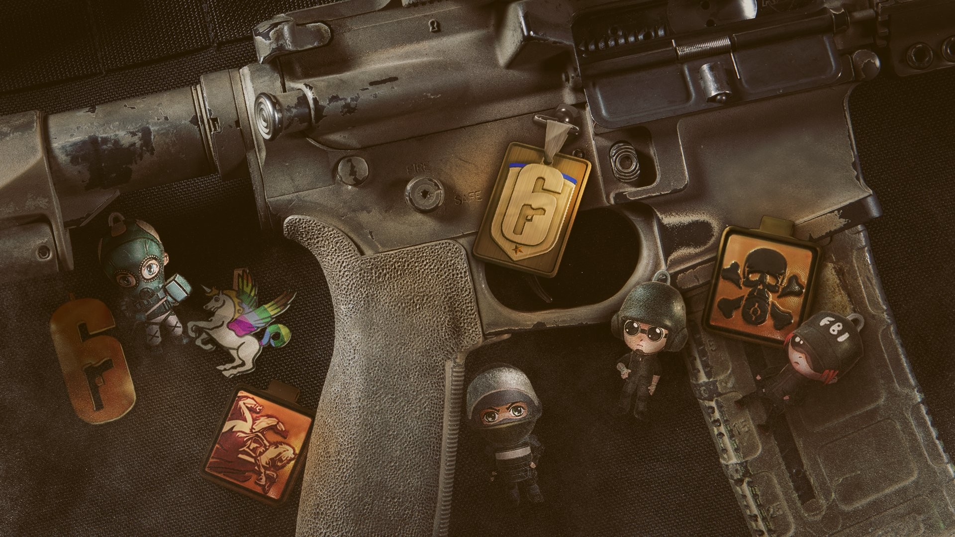 Rainbow Six Siege, Charm, Arma, Primo piano, Full HD 1080p, sfondo desktop