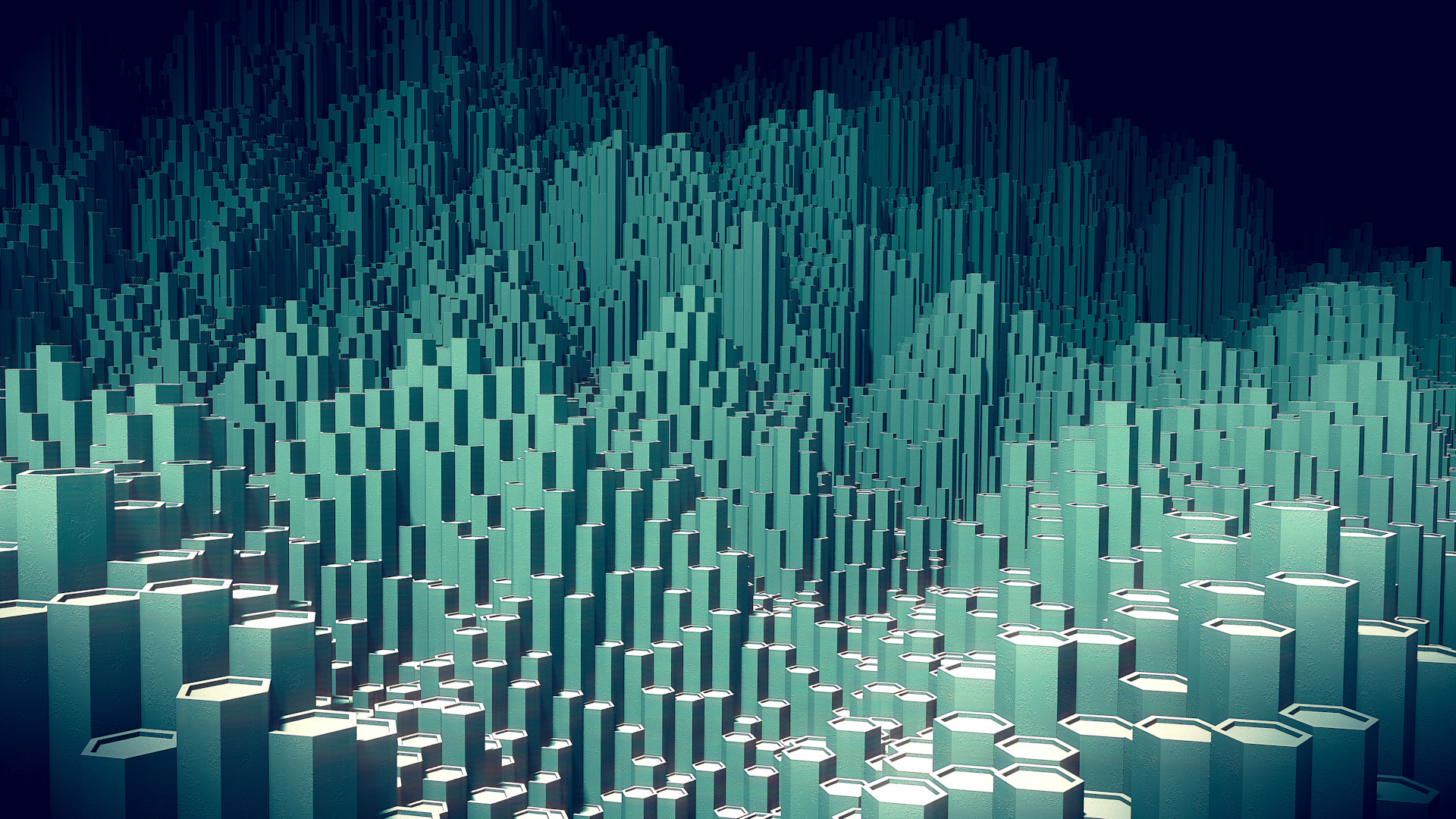 Arte 3D, Barre, Verde acqua, Astratto, 1920x1080, sfondo per PC