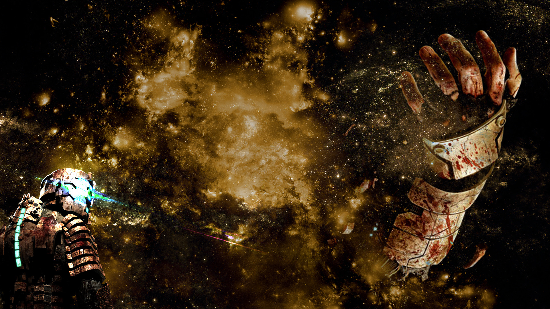 Isaac Clarke, Dead Space, Nebulosa, Spazio, Arte digitale, Full HD, sfondo per portatile
