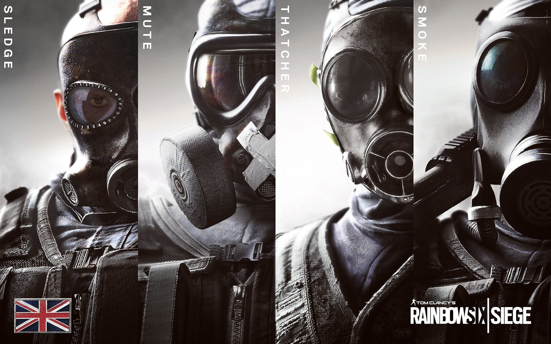 Tom Clancy's Rainbow Six Siege, Sledge, Mute, Thatcher, Smoke, SAS, sfondo per portatile
