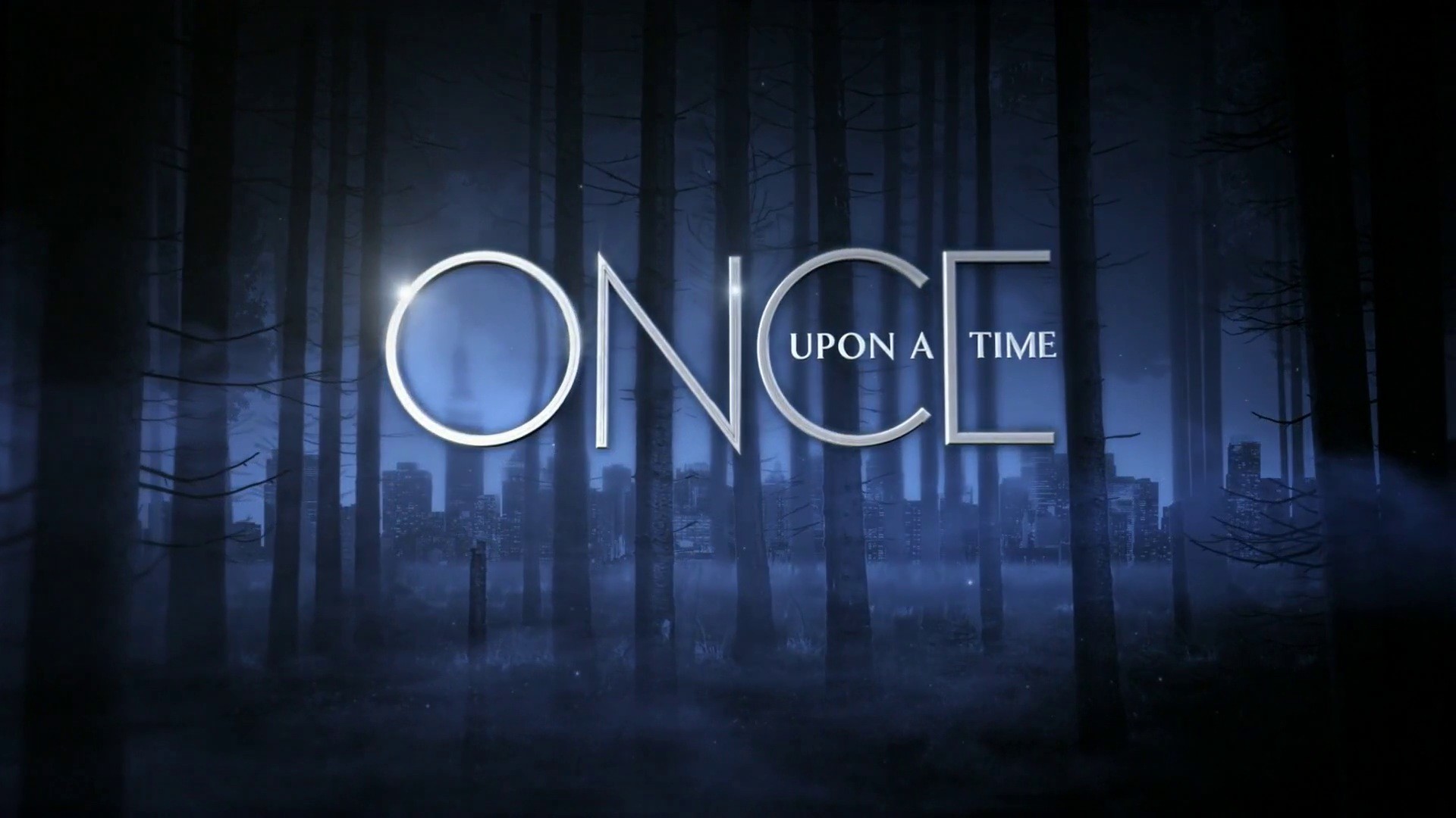C'era una volta, Once Upon a Time, Logo, Foresta, Notte, Full HD, sfondo per PC e portatile