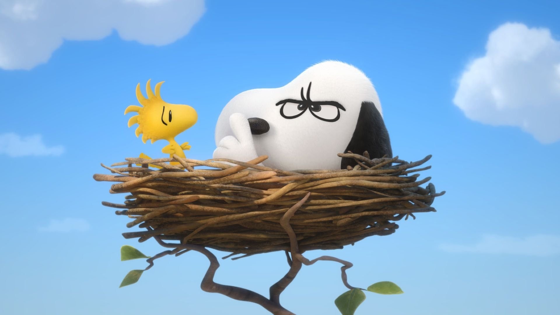 Snoopy, Woodstock, Peanuts, Nido, Cielo, sfondo cellulare
