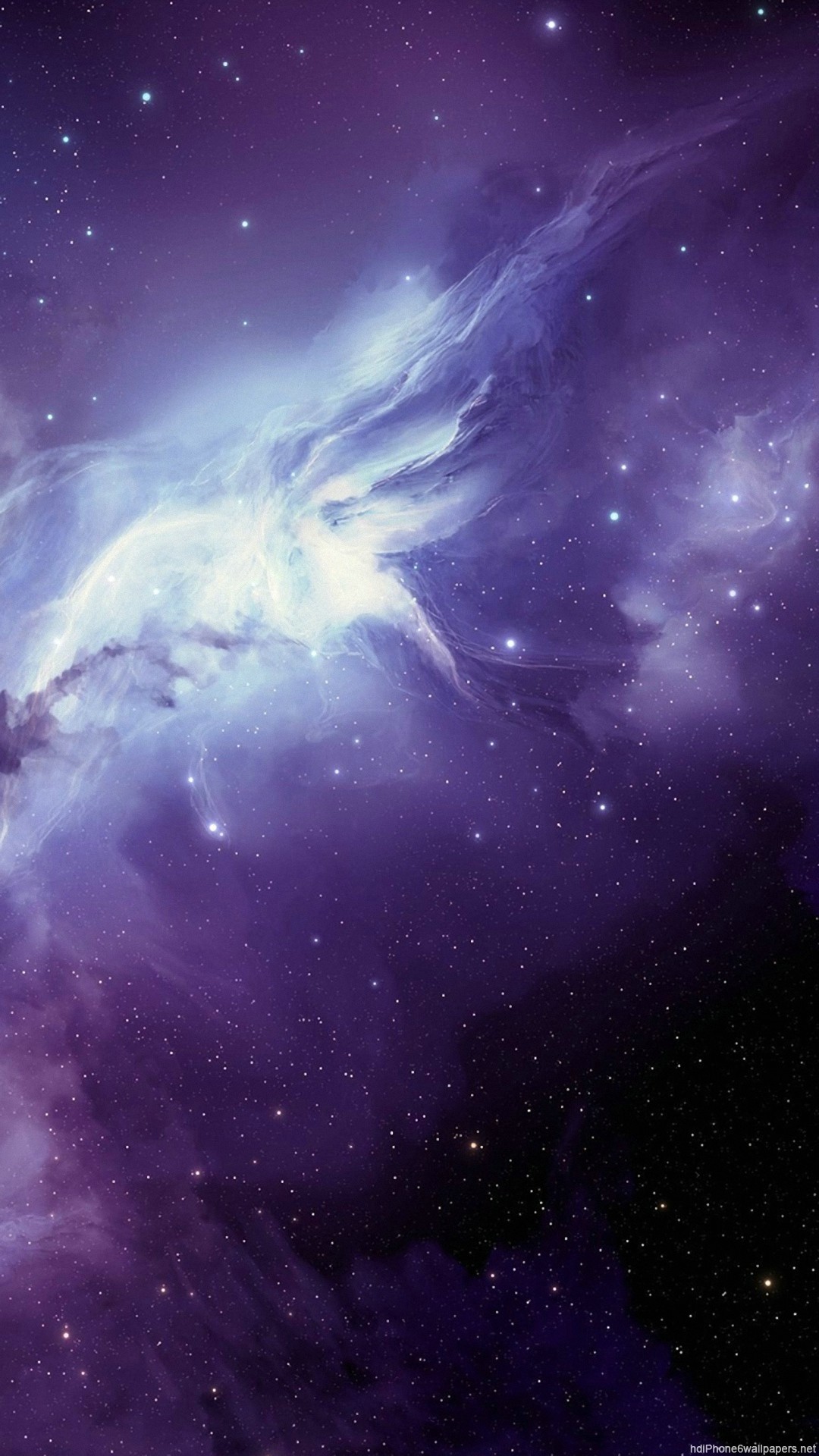 Nebulosa, Spazio, Viola, Stelle, Full HD, schermata di blocco del cellulare