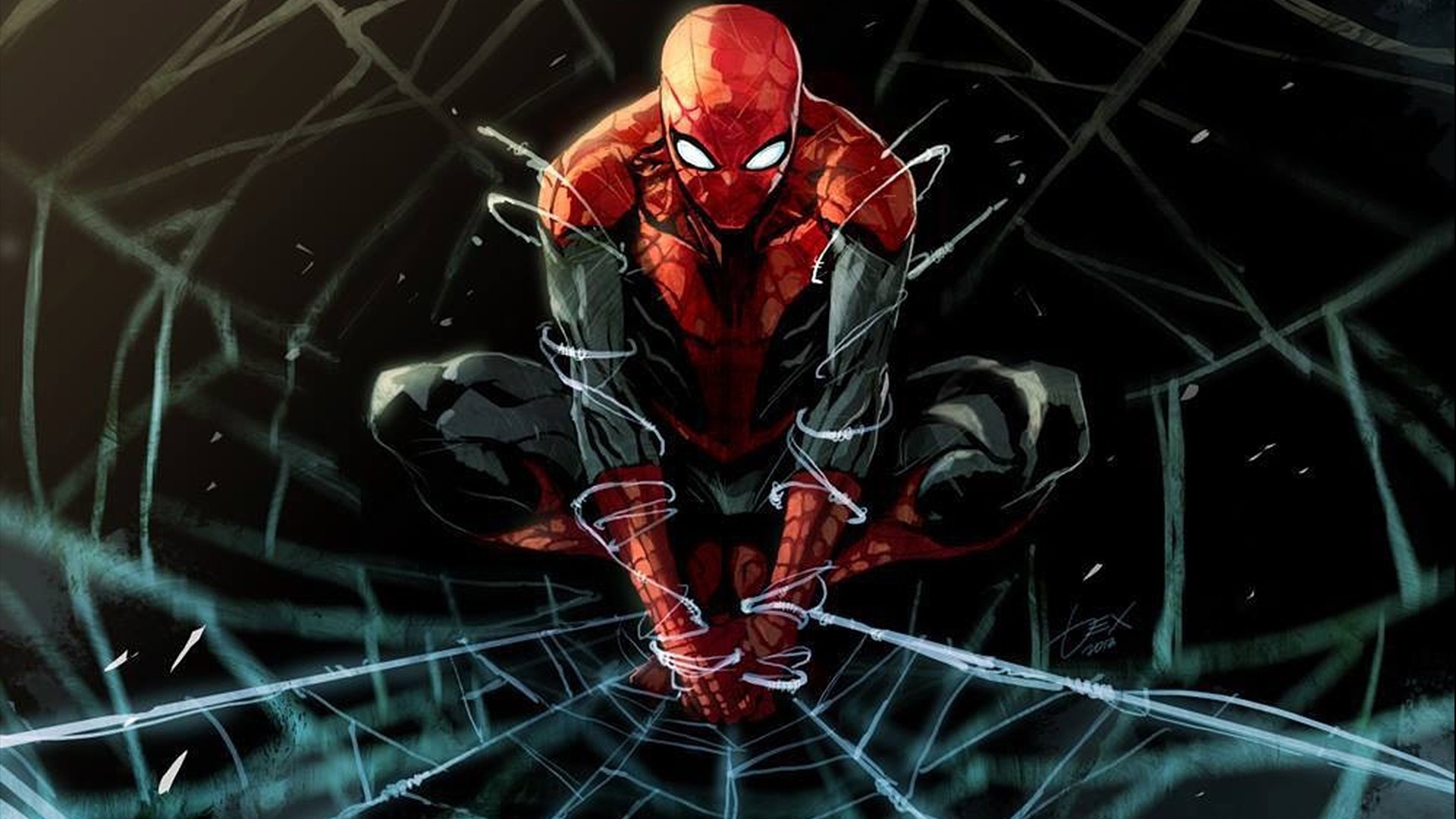 Spider-Man, Ragnatela, Fumetto, Arte digitale, Full HD, sfondo per PC