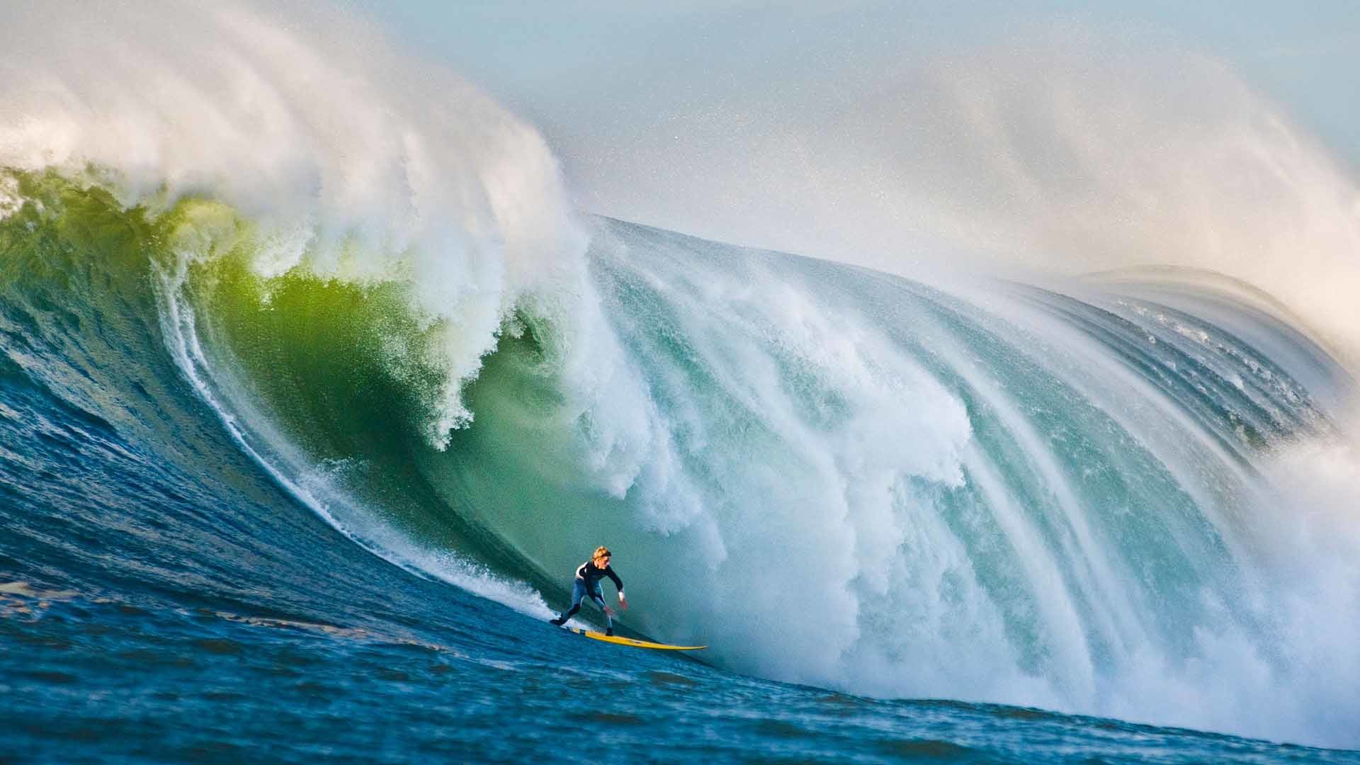 Surfista, Onda gigante, Big wave surfing, 1920x1080, wallpaper desktop