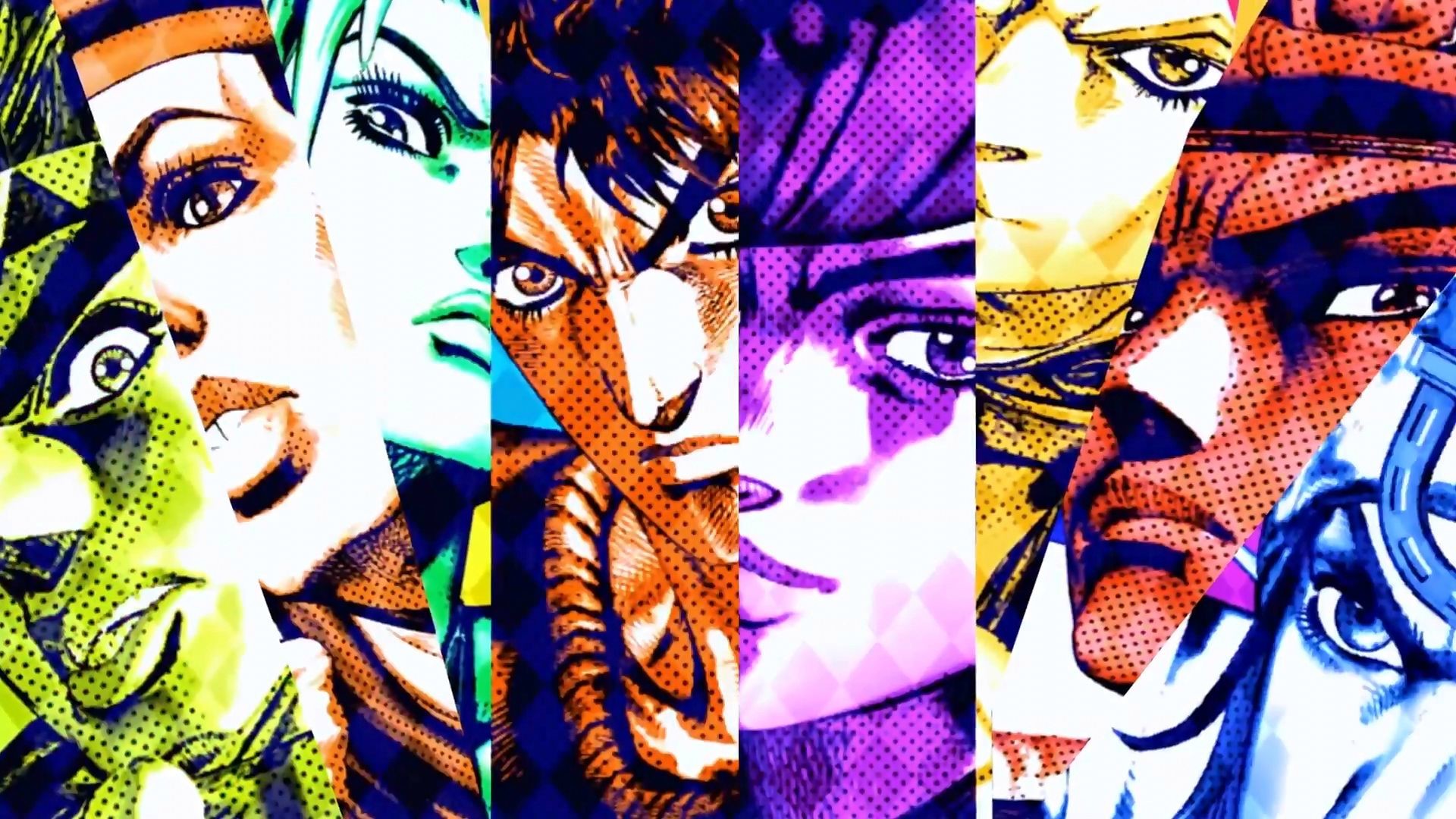Le bizzarre avventure di JoJo, Protagonisti JoJo, Primo piano, Pop art, sfondo desktop Full HD
