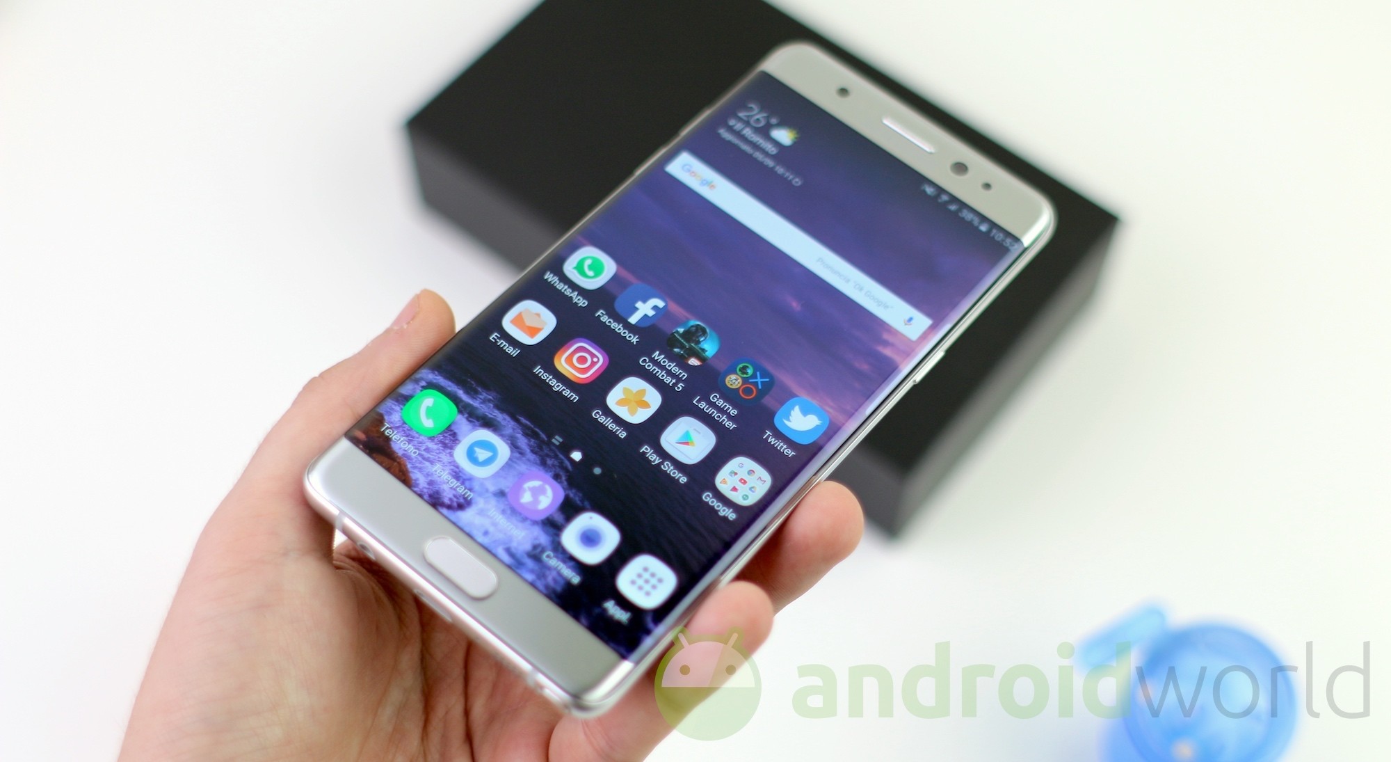 Samsung Galaxy Note 7, Smartphone, Mano, Schermata home, Full HD, sfondo per PC