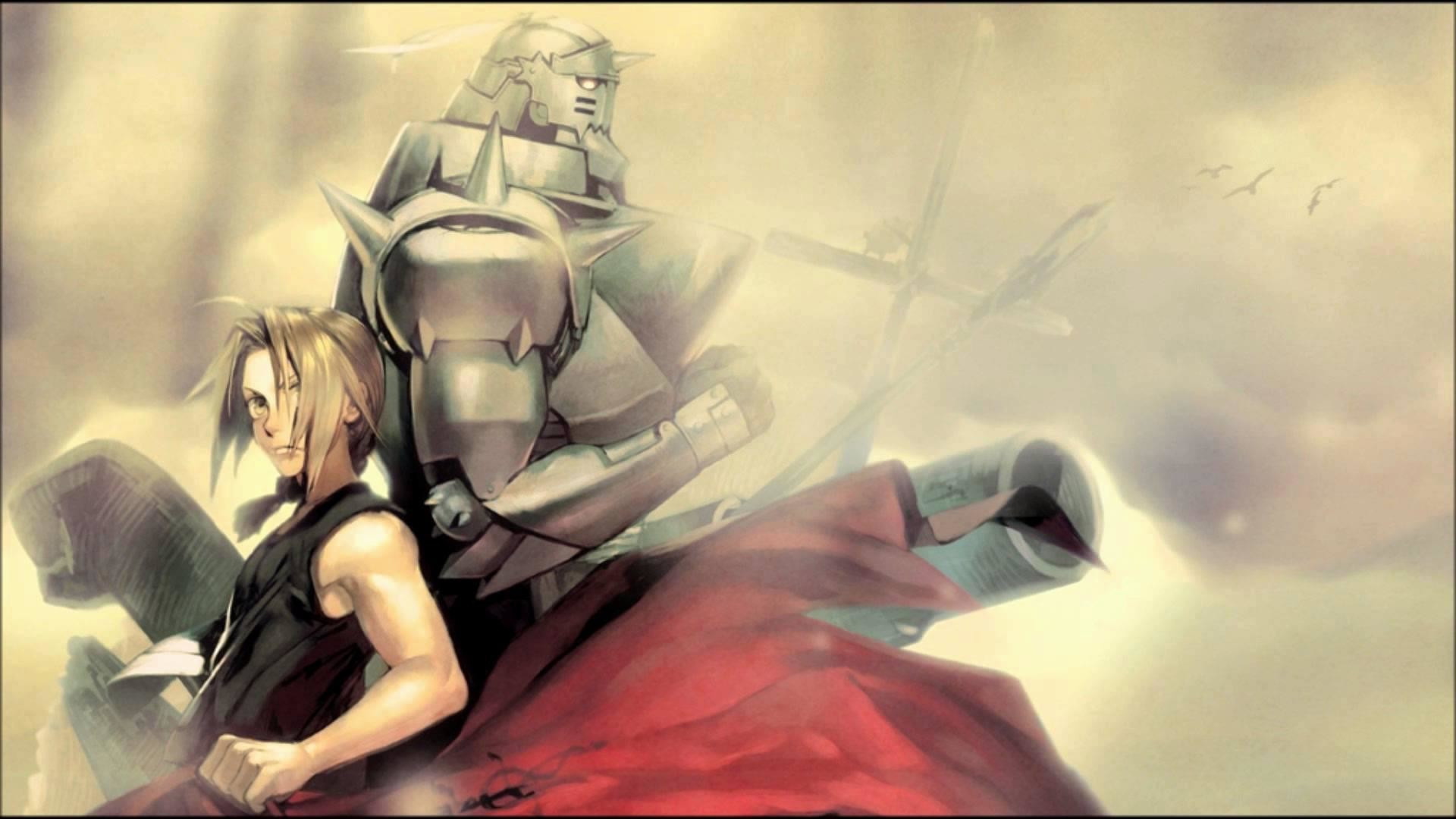 Edward Elric, Alphonse Elric, Fullmetal Alchemist: Brotherhood, Cielo, sfondo 1920x1080 per PC