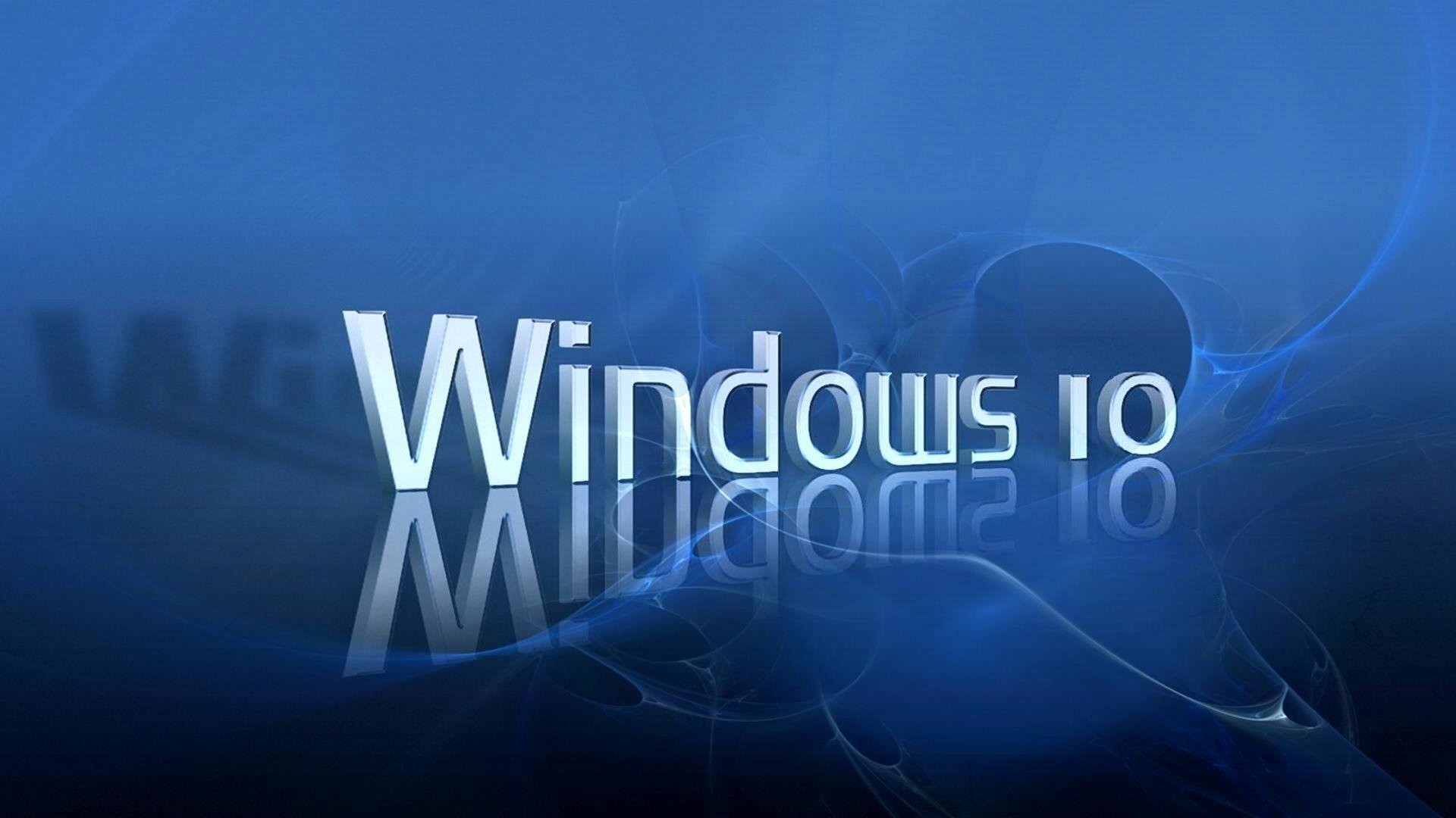 Windows 10, Scritta 3D, Blu, 1920x1080, sfondo per PC
