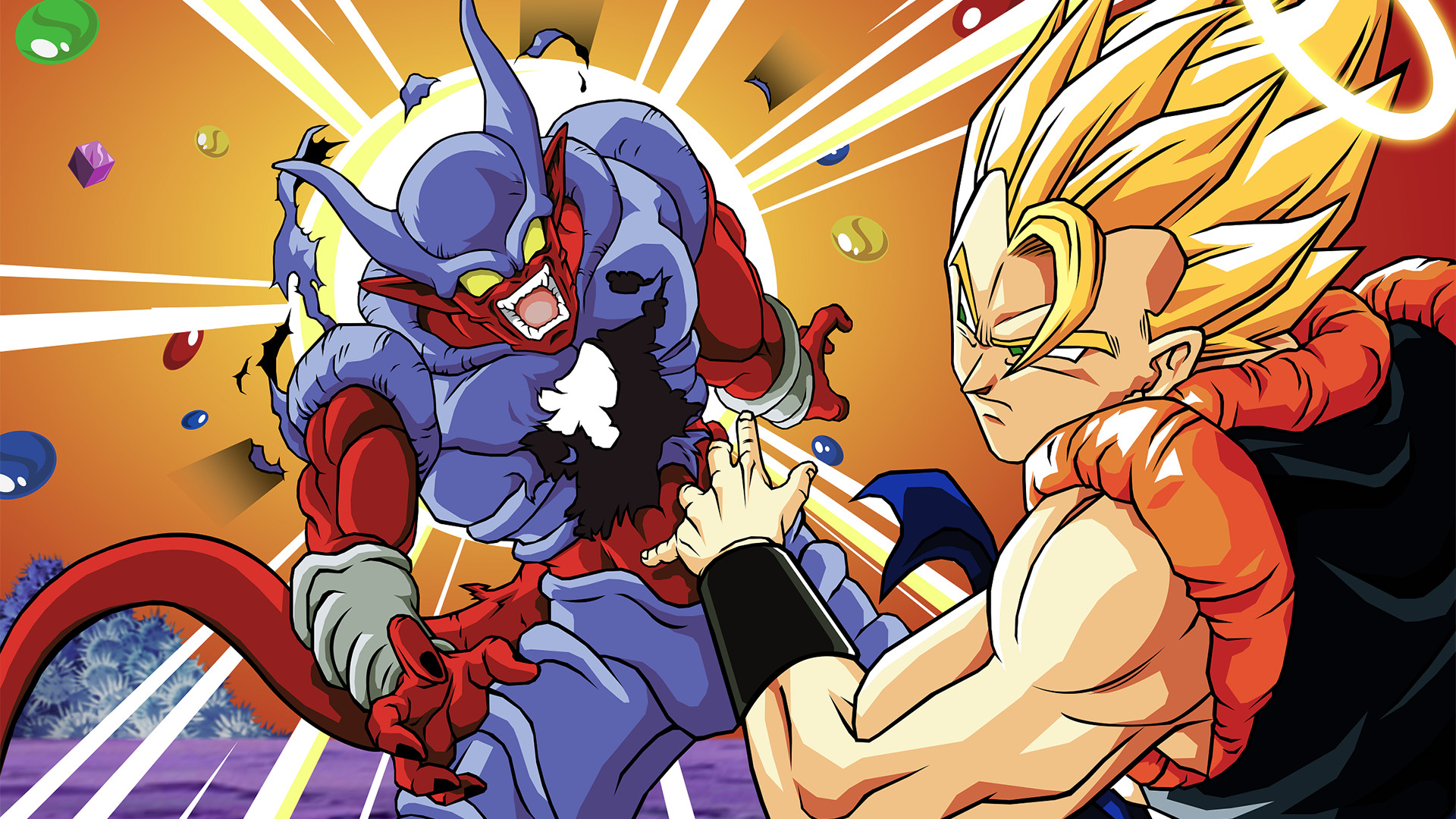 Gogeta, Janemba, Dragon Ball Z, Super Saiyan, Combattimento, Full HD, sfondo per portatile