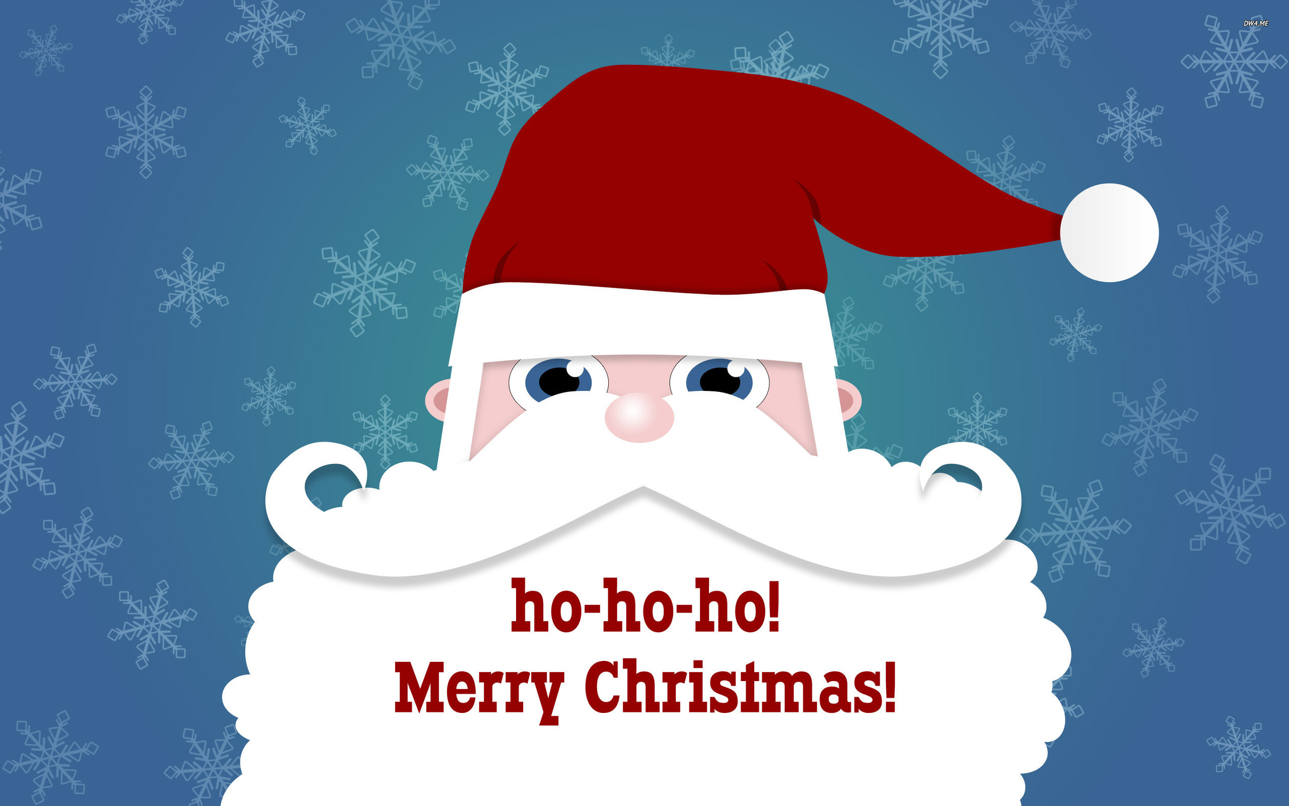 Babbo Natale, Ho-ho-ho, Merry Christmas, Fiocchi di neve, 2K, sfondo per PC