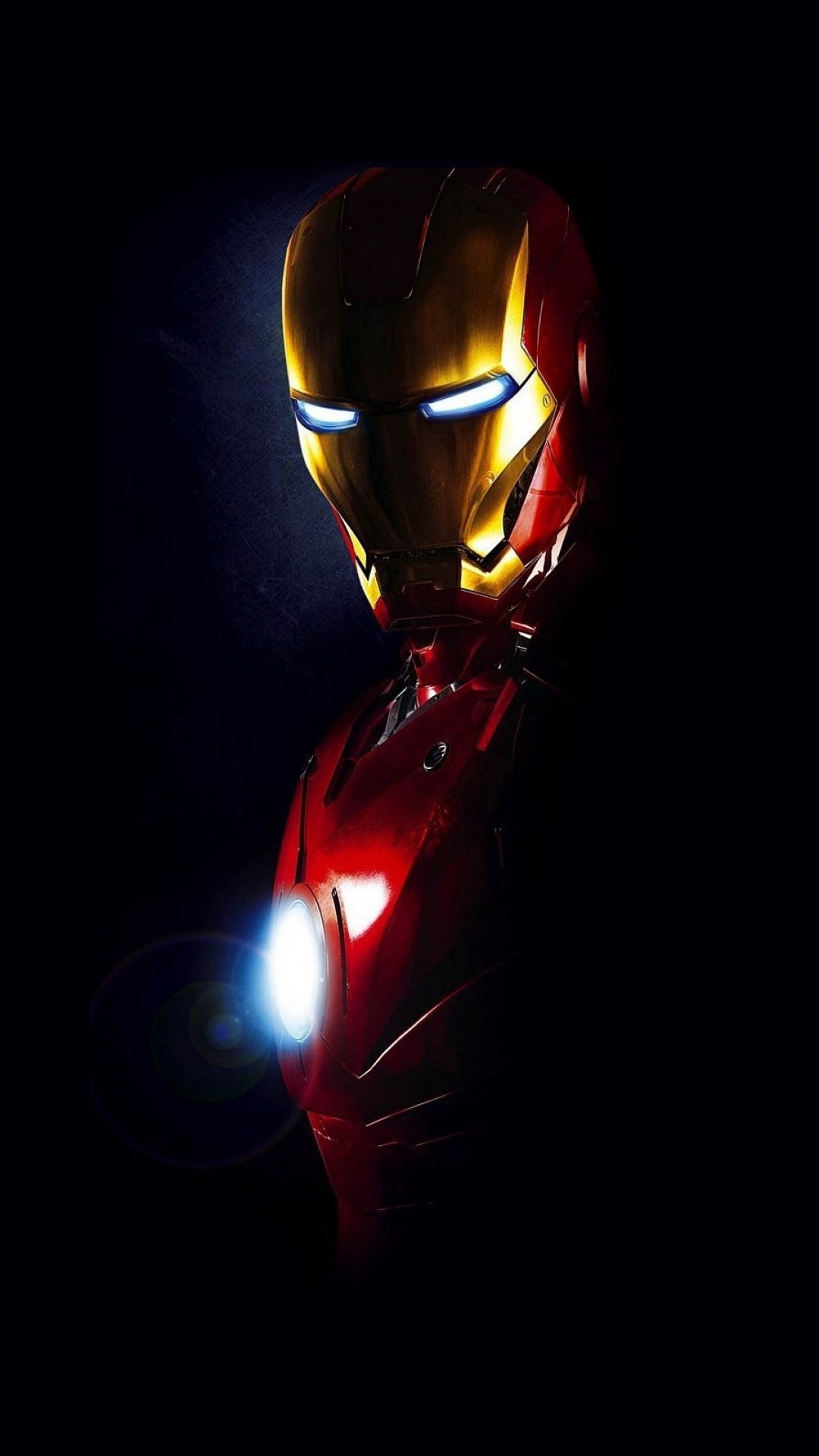 Iron Man, Marvel, Casco, Sfondo nero, schermata di blocco iPhone 7 Plus