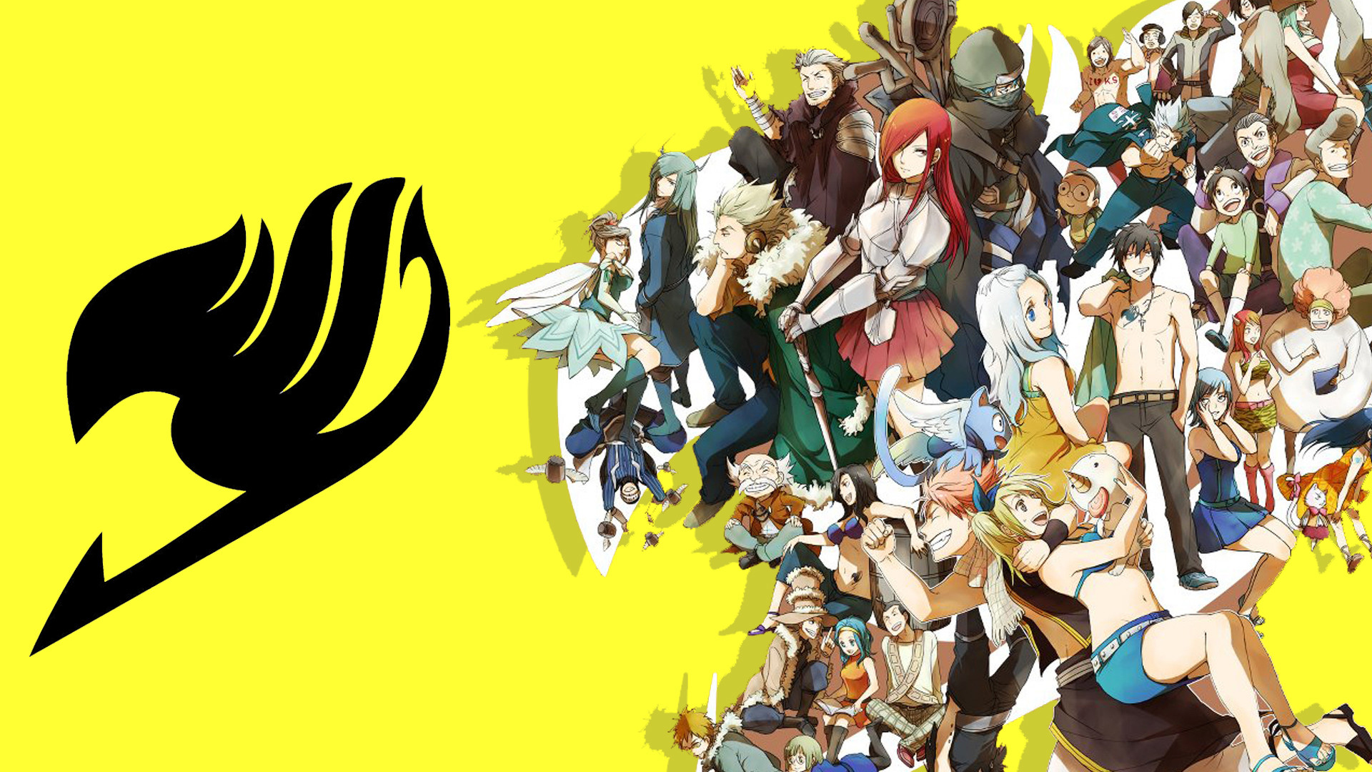 Simbolo di Fairy Tail, Fairy Tail, Gruppo, Giallo, 1920x1080, immagine di sfondo