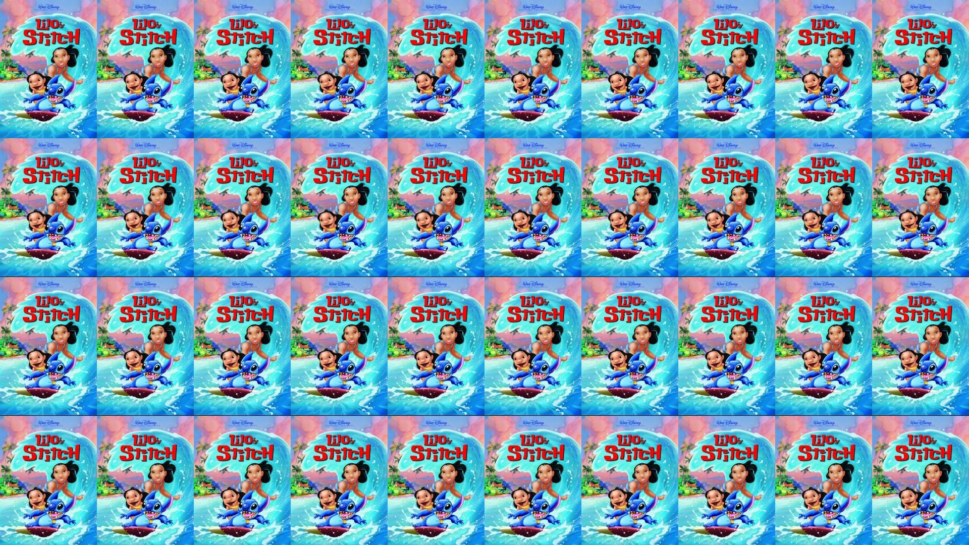 Lilo & Stitch, Mosaico, Locandina ripetuta, Full HD 1080p, sfondo desktop