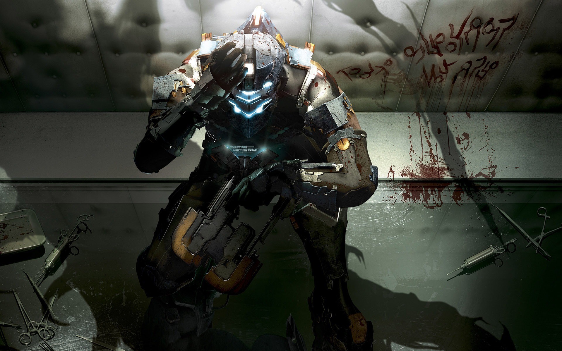 Isaac Clarke, Dead Space, Tuta, Sangue, 1920x1200, immagine di sfondo