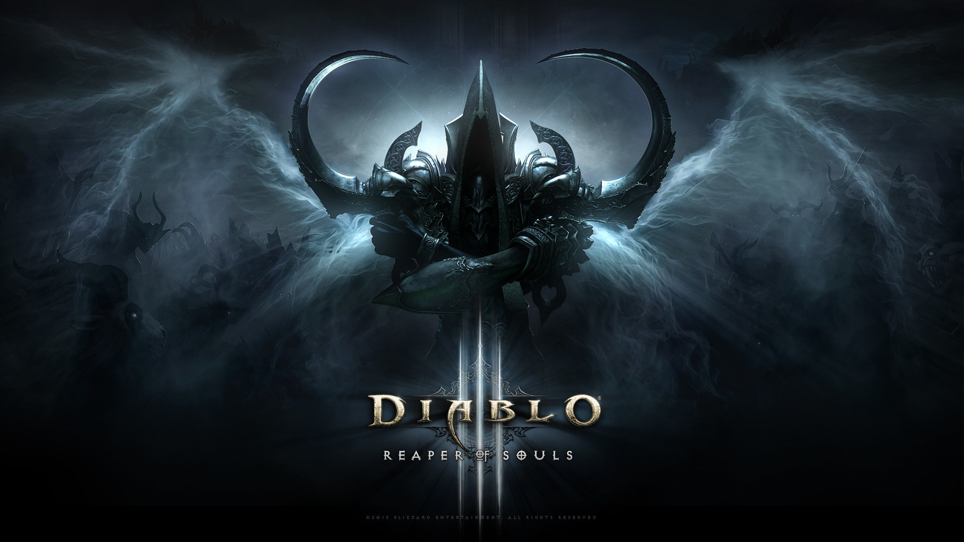 Malthael, Diablo III: Reaper of Souls, Logo, Ali, Full HD, sfondo per portatile