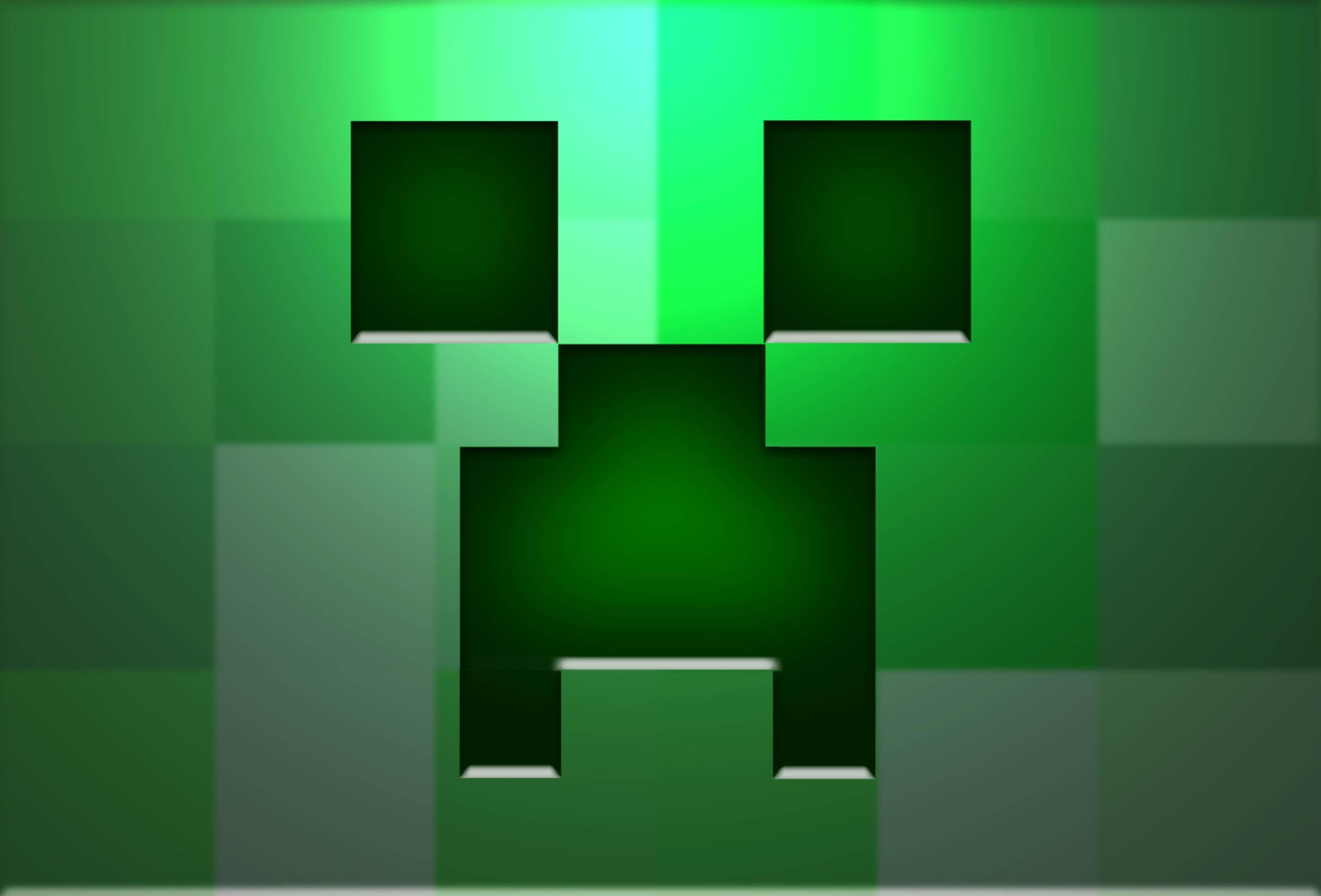 Creeper, Minecraft, Volto, Verde, 2K, sfondo per PC e portatile