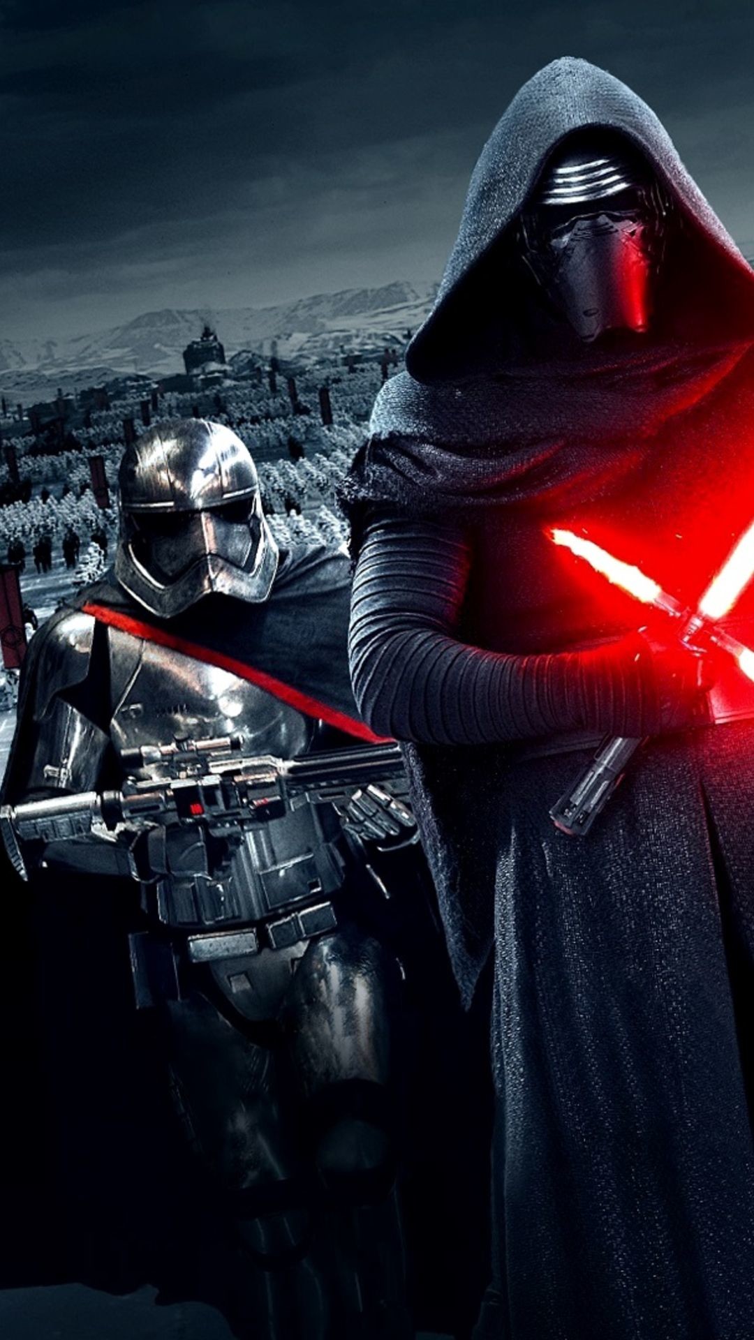 Kylo Ren, Captain Phasma, Stormtrooper, Spada laser, Full HD, sfondo per smartphone