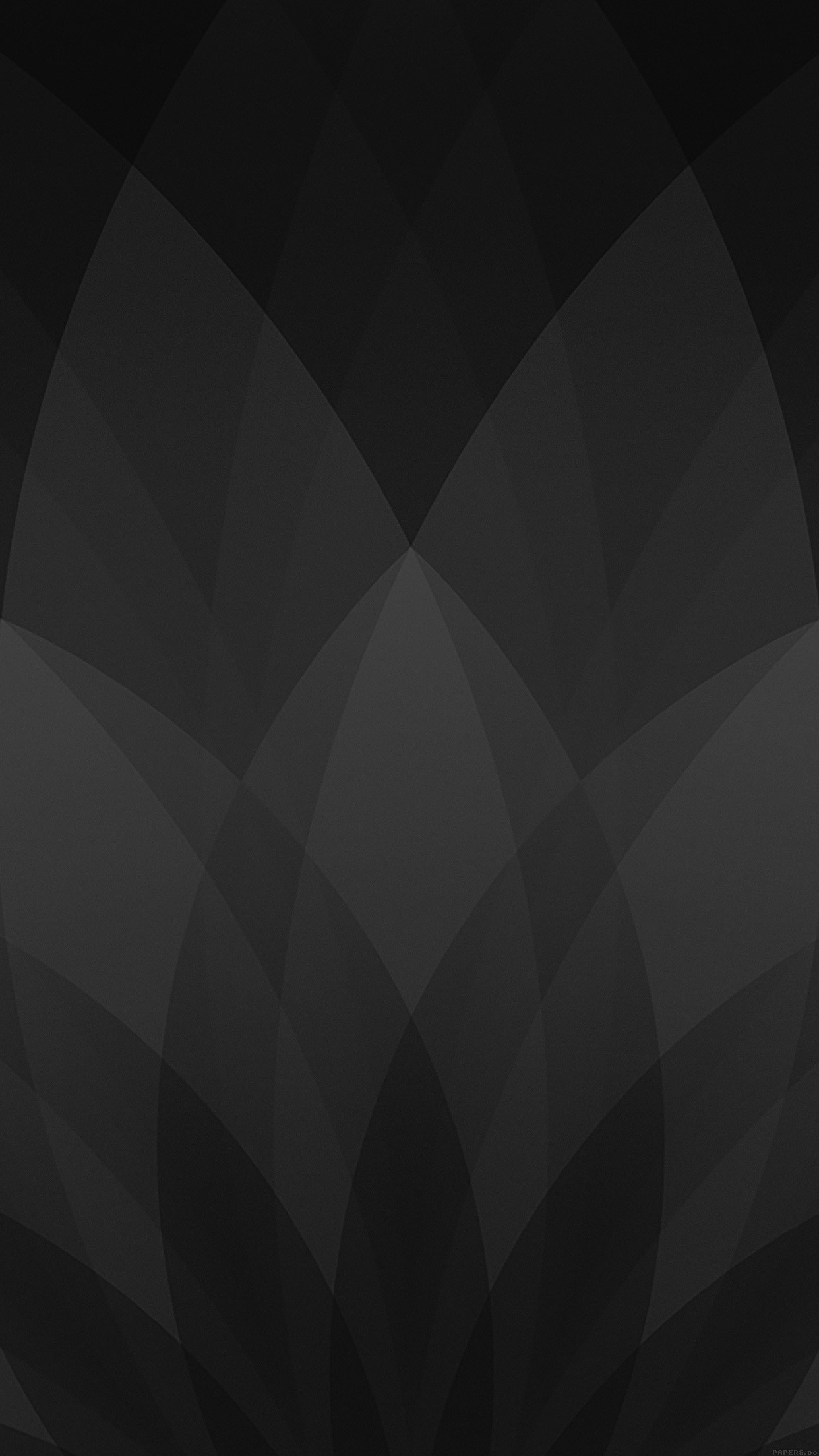 Petali geometrici, Grigio scuro, Astratto, 1242x2208, schermata di blocco iPhone