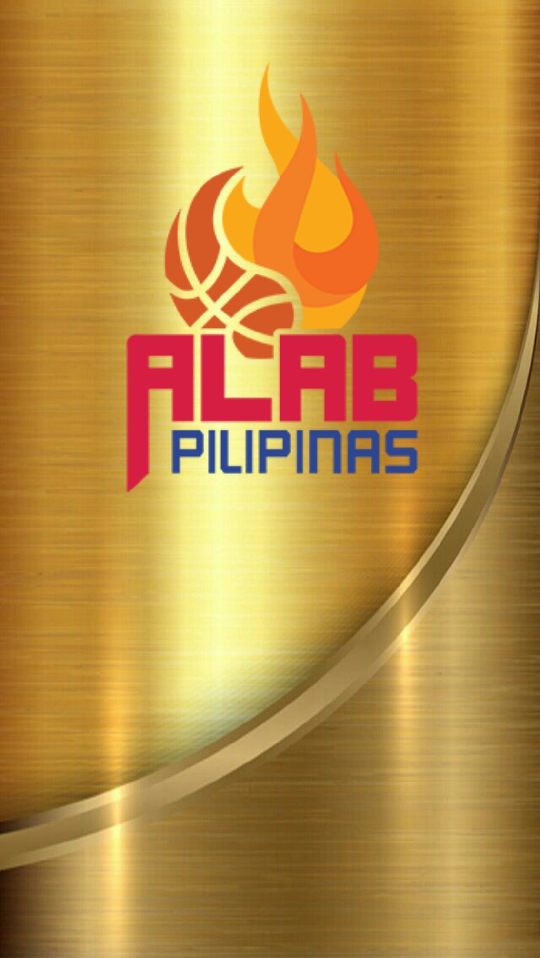 Alab Pilipinas, Logo, Metallo dorato, Basket, sfondo per iPhone e Android