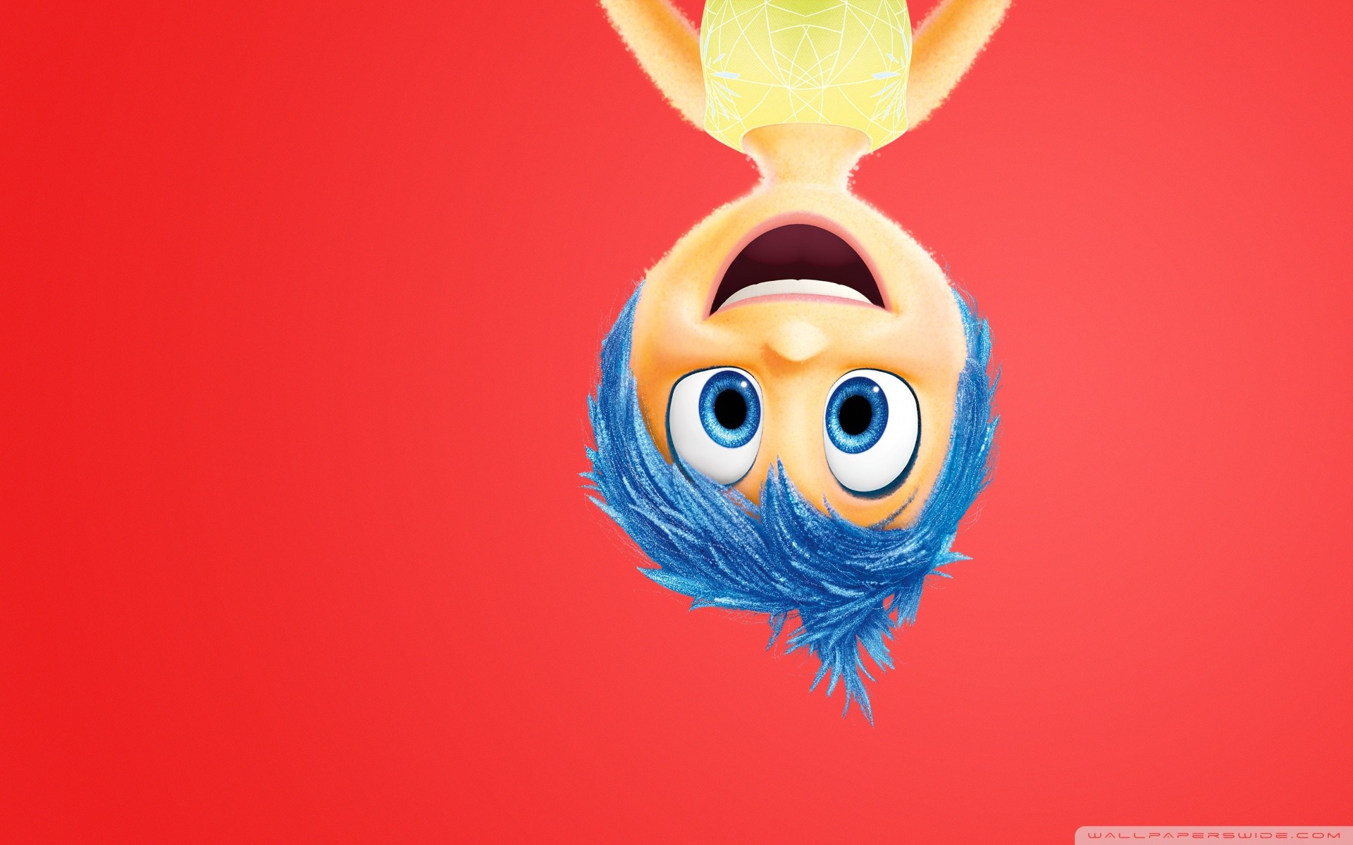 Gioia, Inside Out, Sottosopra, Sfondo rosso, Pixar, Full HD, wallpaper per portatile