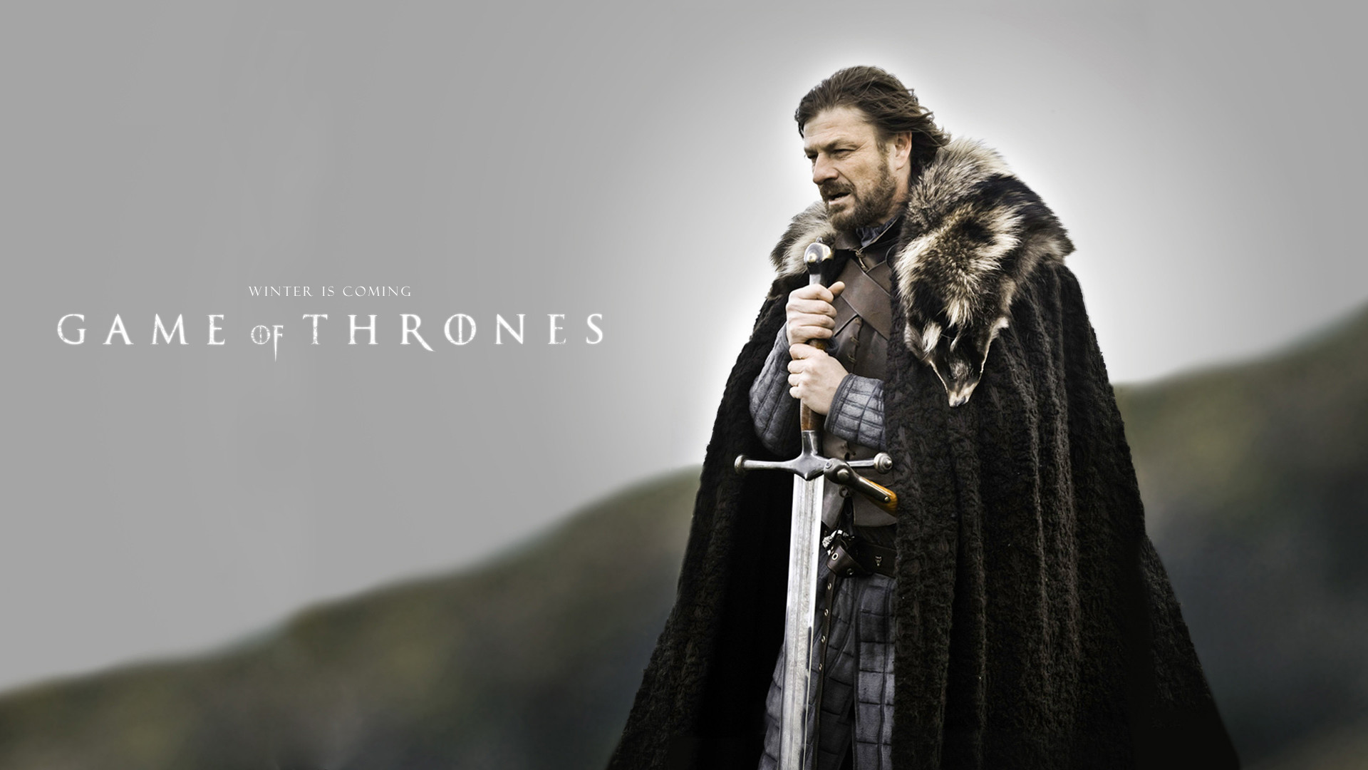 Il Trono di Spade, Eddard Stark, Sean Bean, Ghiaccio, Spada, Full HD, sfondo Windows 11