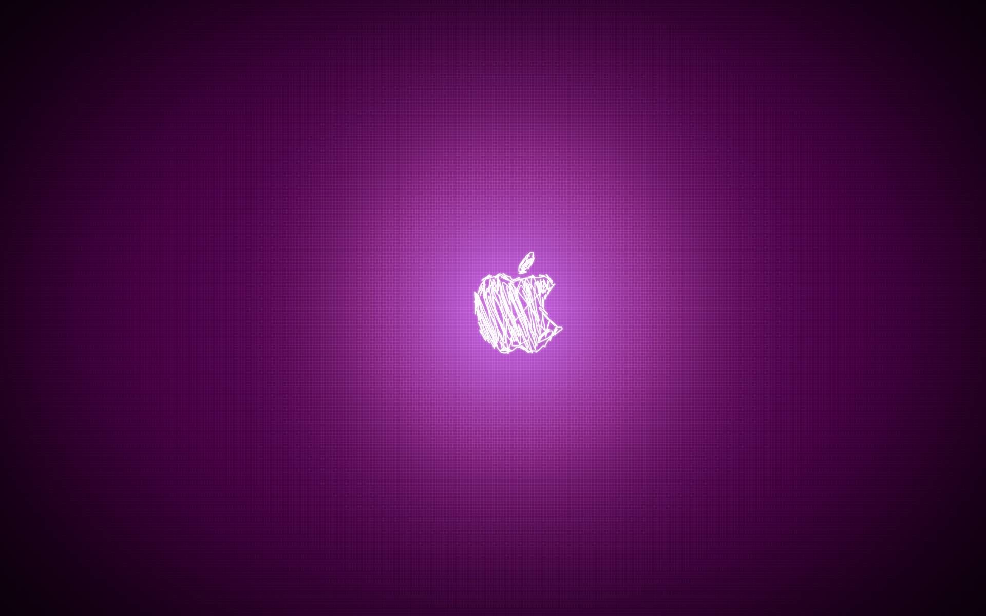 Logo Apple, Viola, Minimalismo, Full HD, sfondo desktop