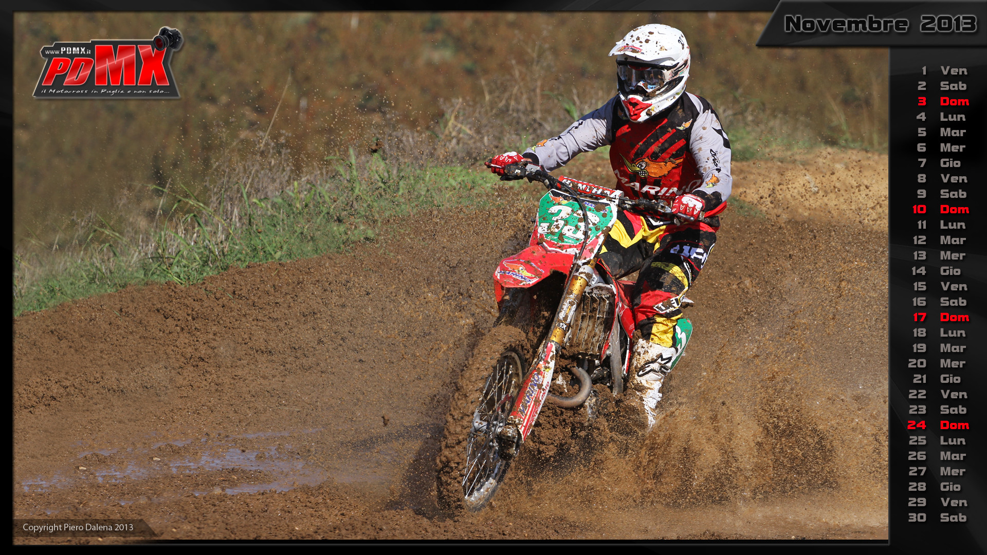 Honda CRF, Motocross, Calendario, Novembre 2013, Fango, Full HD, sfondo desktop