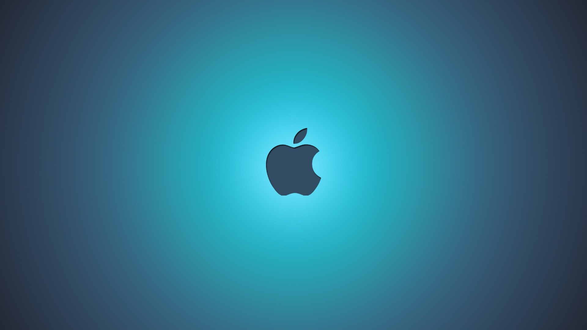 Logo Apple, Apple, Sfondo blu, Minimalista, Full HD, wallpaper Mac