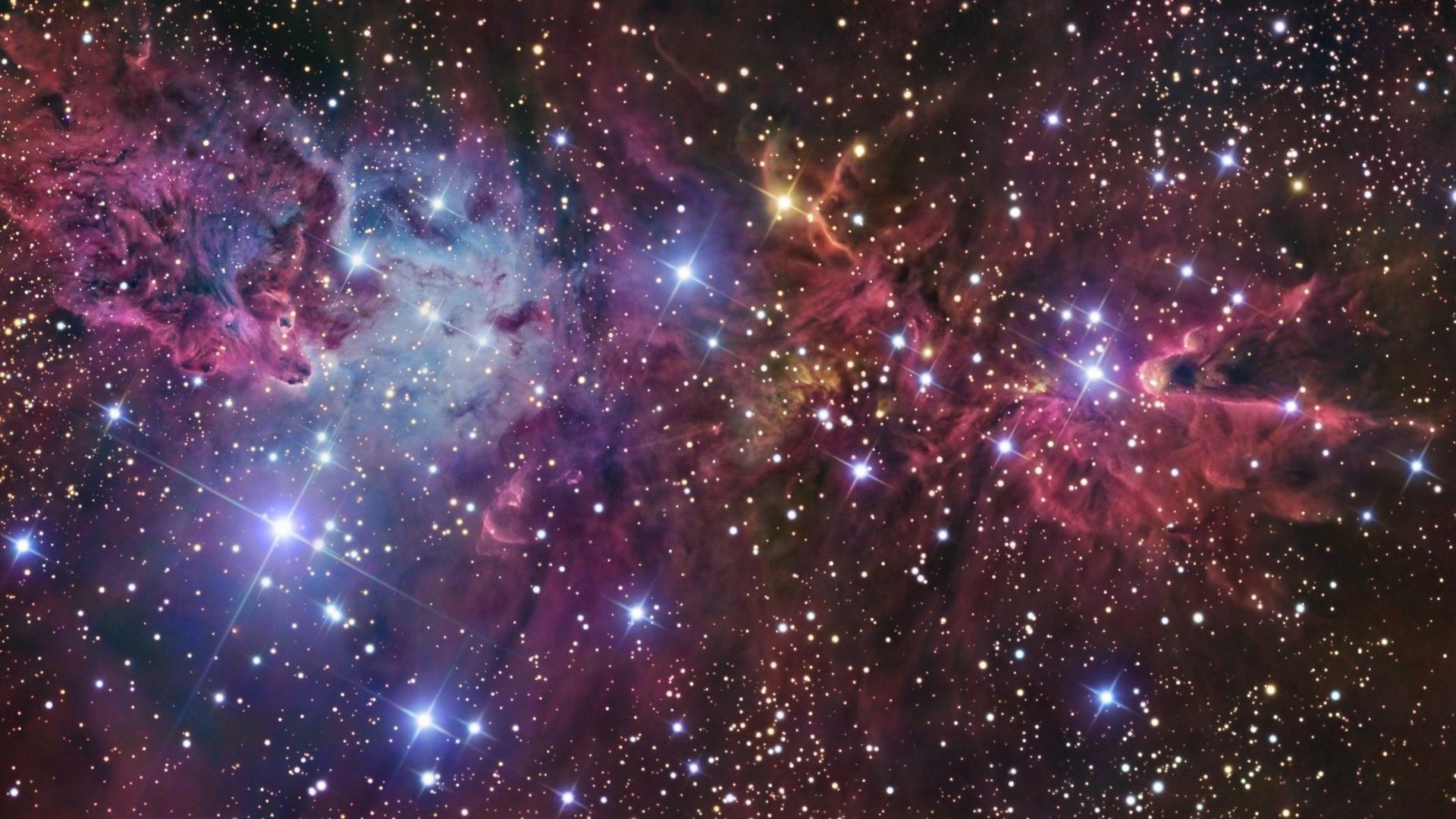 Nebulosa Cono, Ammasso stellare, Spazio, Full HD, sfondo per portatile
