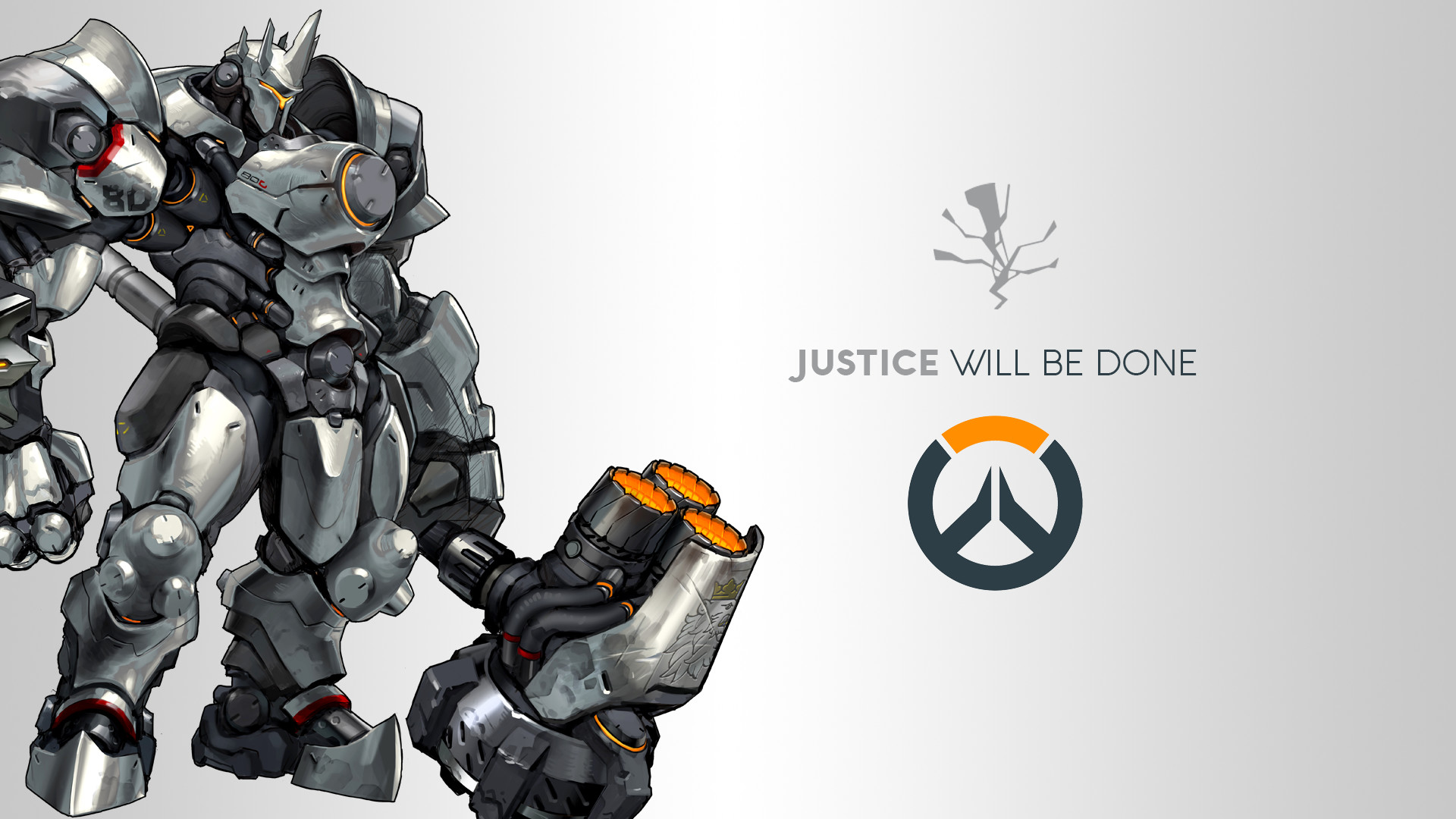 Reinhardt, Overwatch, Justice Will Be Done, Logo Overwatch, Full HD 1080p, sfondo desktop