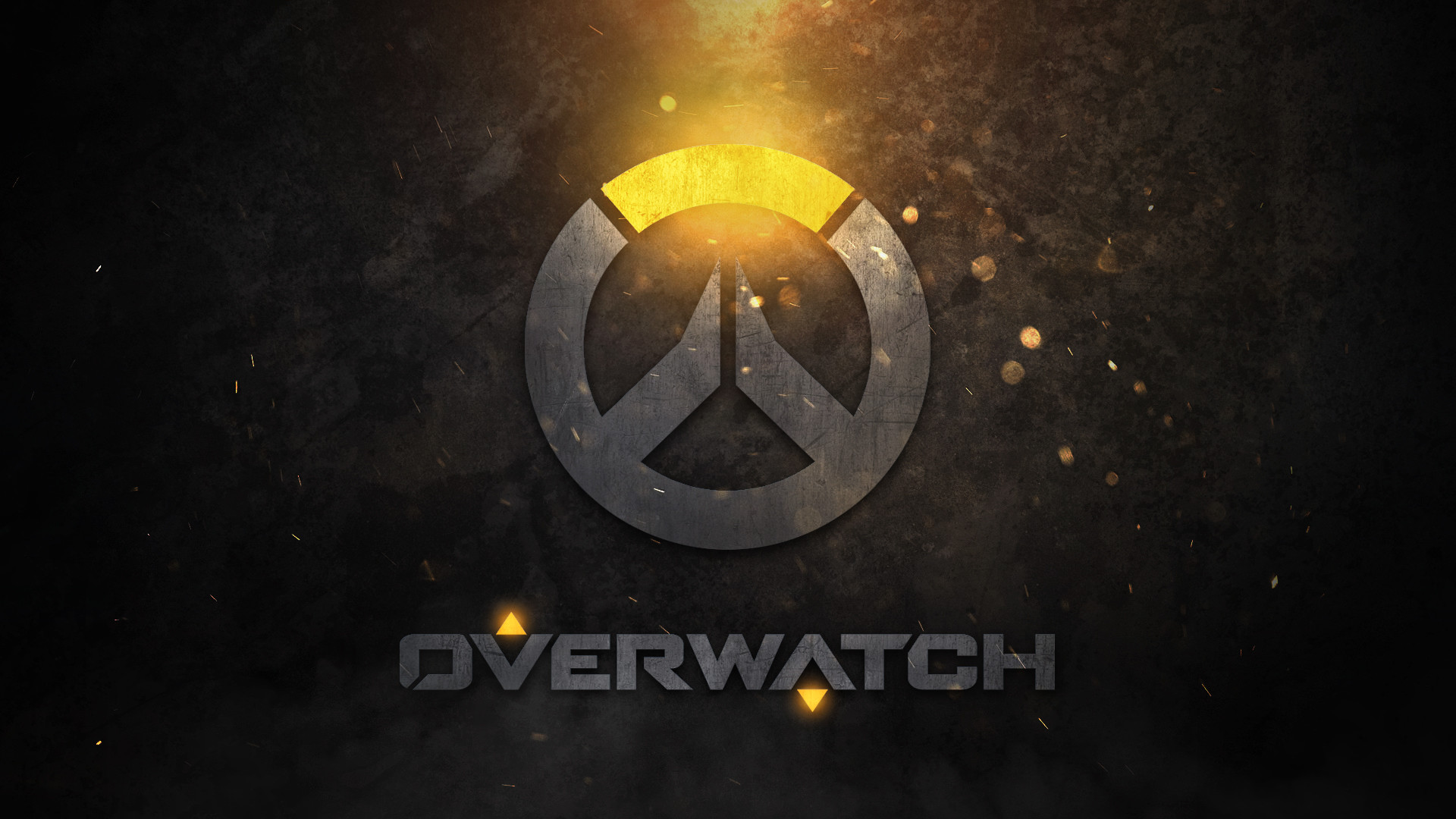 Overwatch, Logo, Sfondo scuro, Full HD, wallpaper per PC