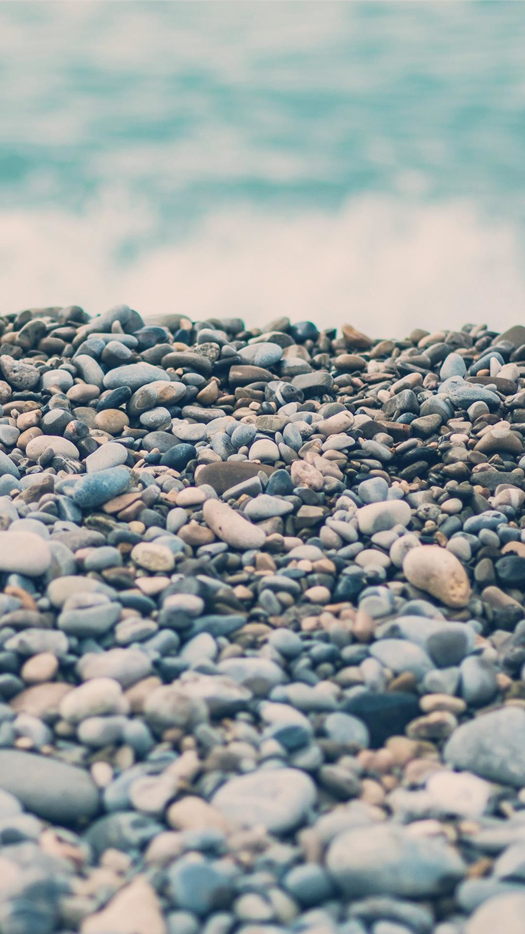 Ciottoli, Spiaggia di sassi, Cielo, Full HD, wallpaper per smartphone