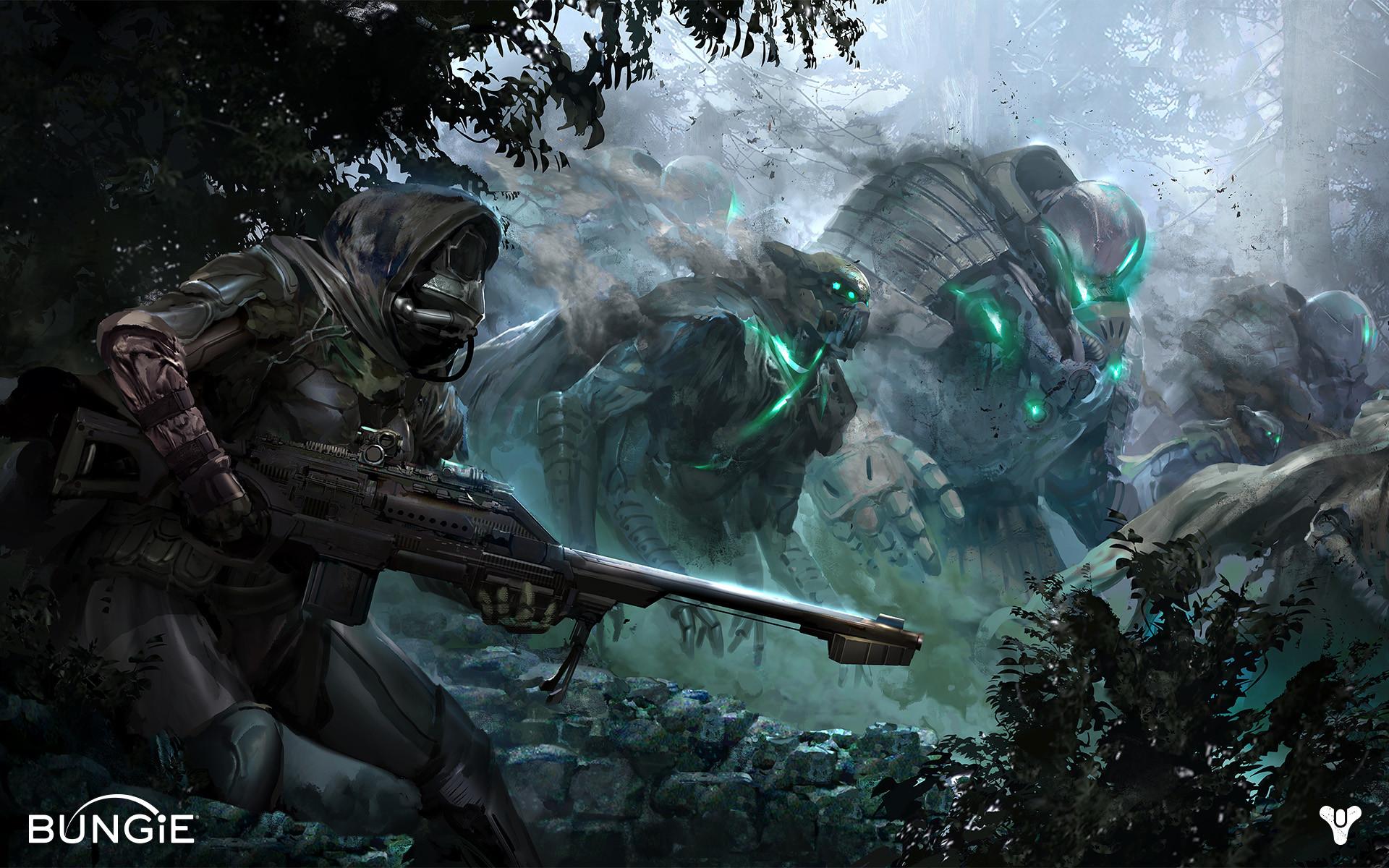 Destiny, Bungie, Guardiano, Vex, Foresta, 16:10 Full HD, sfondo widescreen