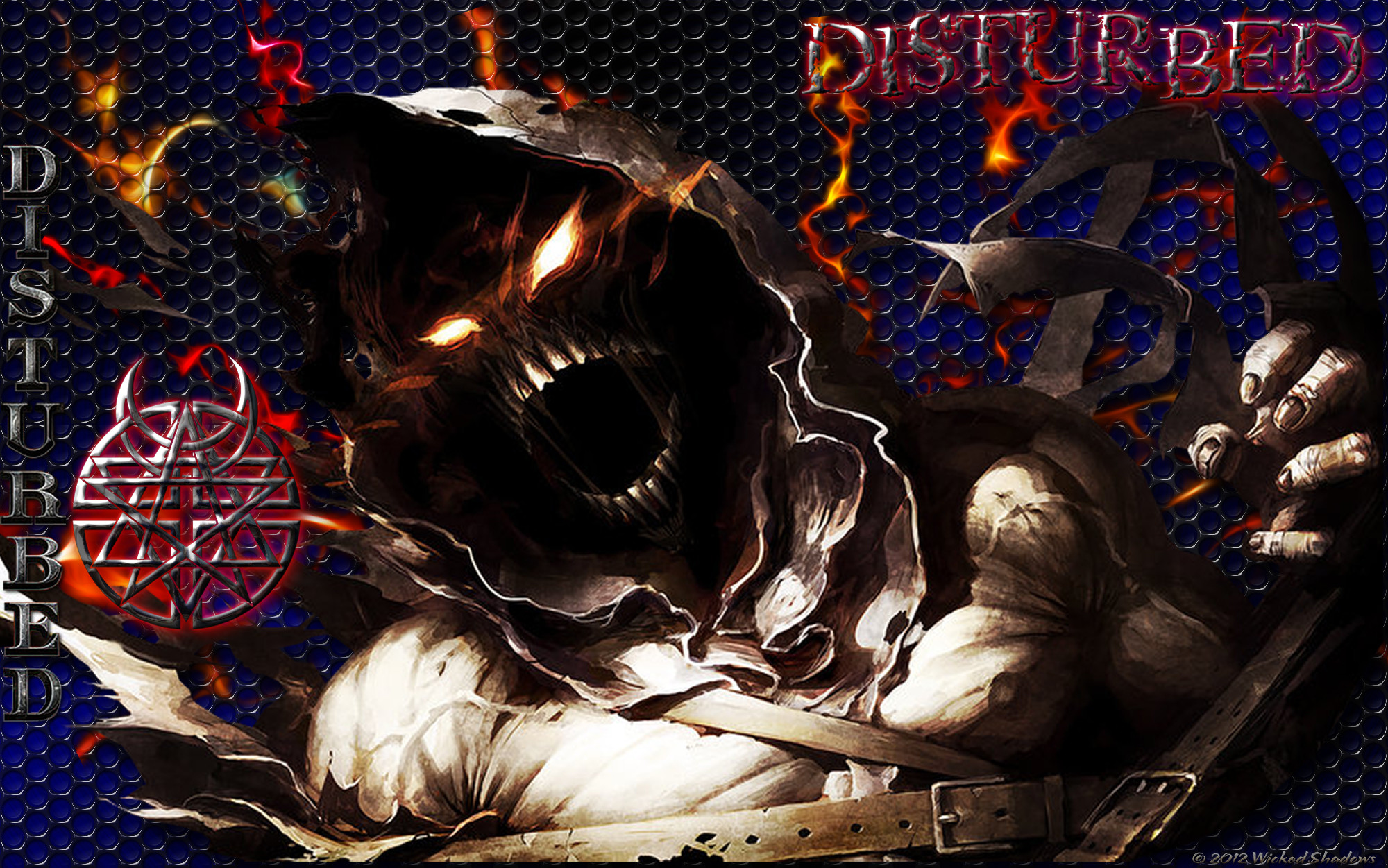 Disturbed, The Guy, Logo Disturbed, Arte digitale, Full HD, sfondo Windows 11