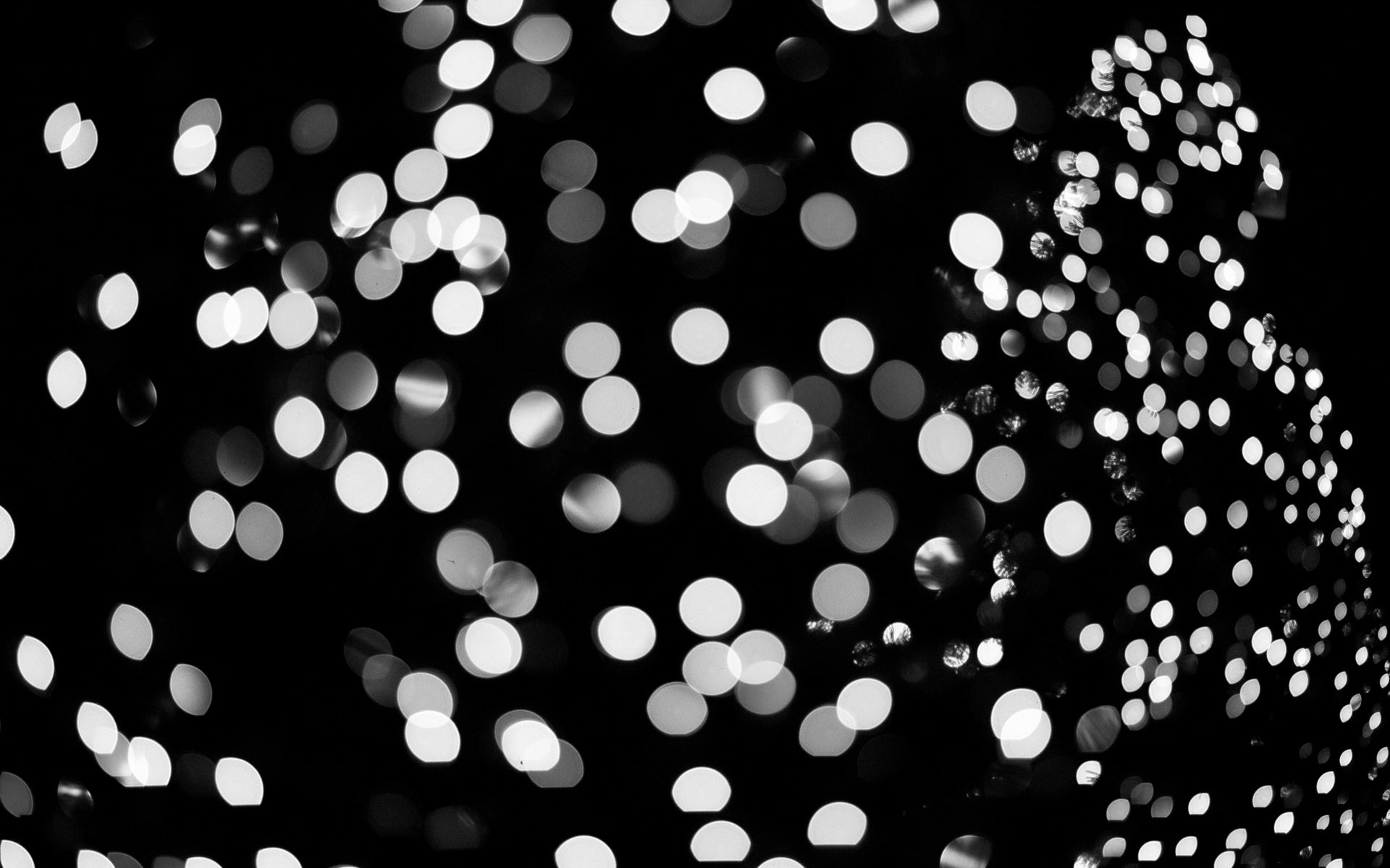 Bokeh, Luci, Cerchi, Sfondo nero, Full HD, wallpaper desktop
