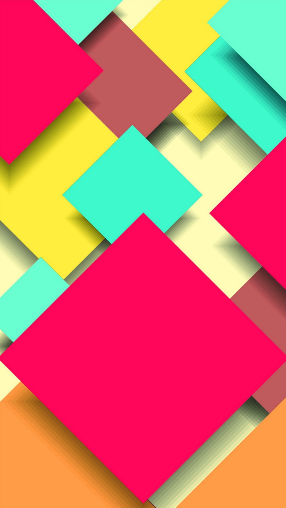 Quadrati colorati, Arte geometrica, Material design, sfondo iPhone 16 Full HD