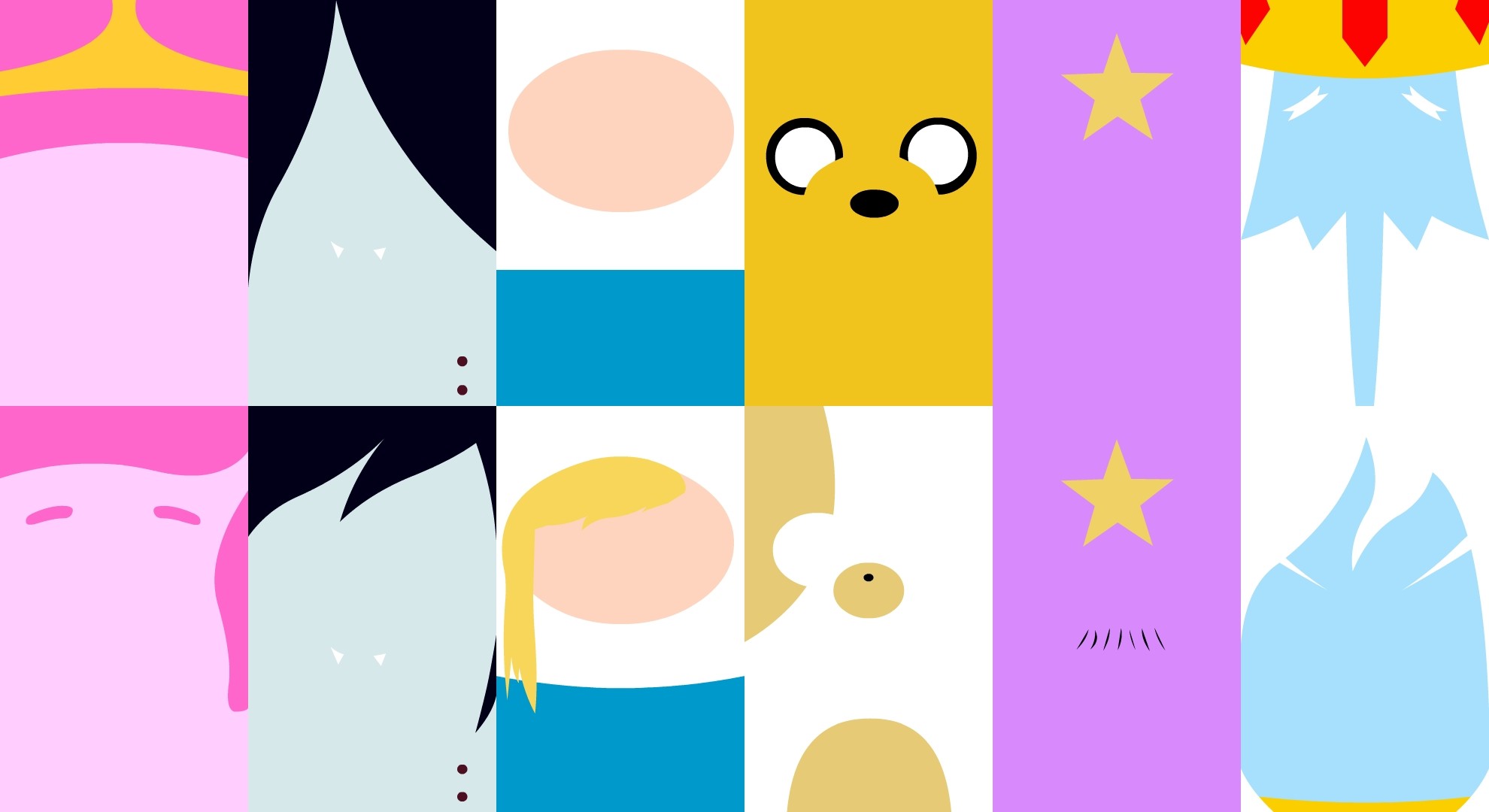 Adventure Time, Personaggi, Minimalismo, Colori pastello, Full HD, sfondo per PC e portatile