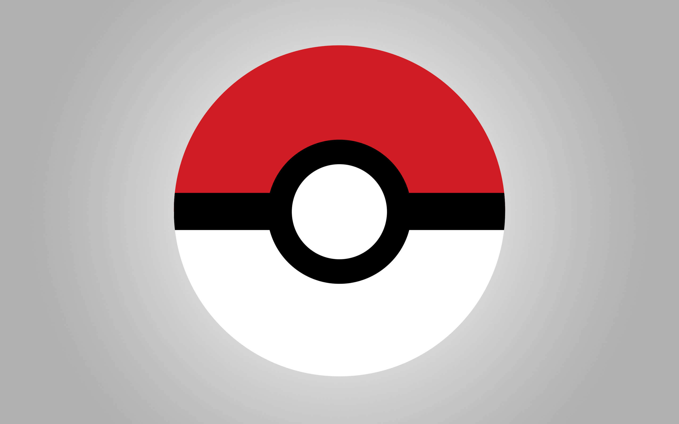 Poké Ball, Pokémon, Minimalista, Sfondo grigio, 16:10 2K, wallpaper widescreen